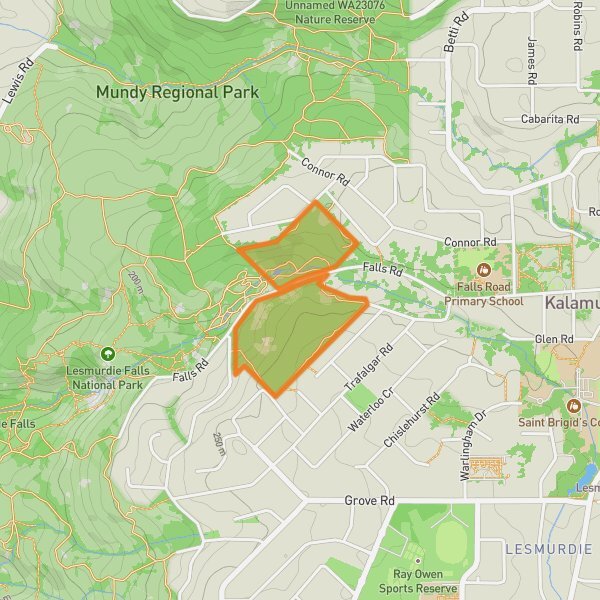 Lesmurdie Falls National Park mobile static map
