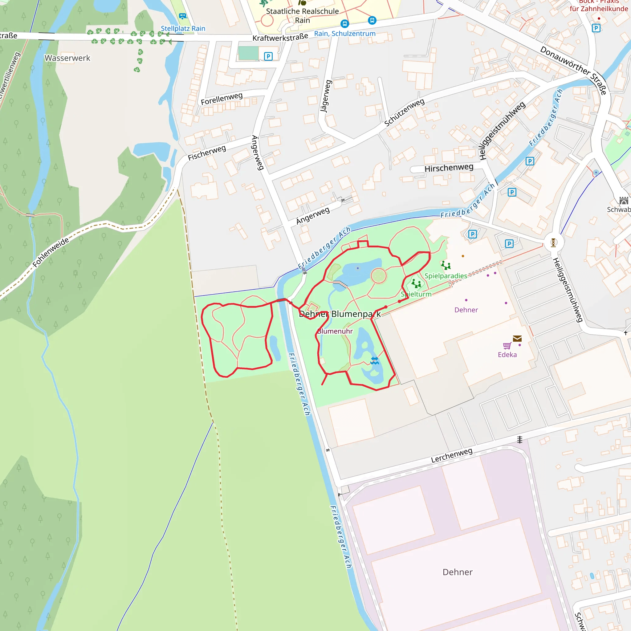 Dehner Blumenpark Loop mobile static map