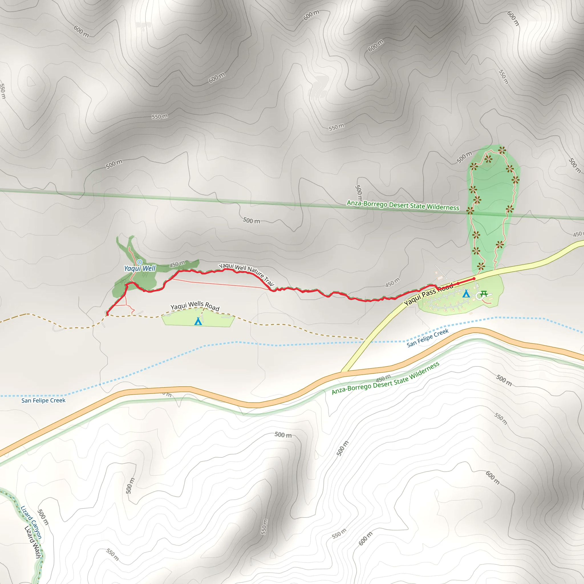 Yaqui Well Nature Trail mobile static map