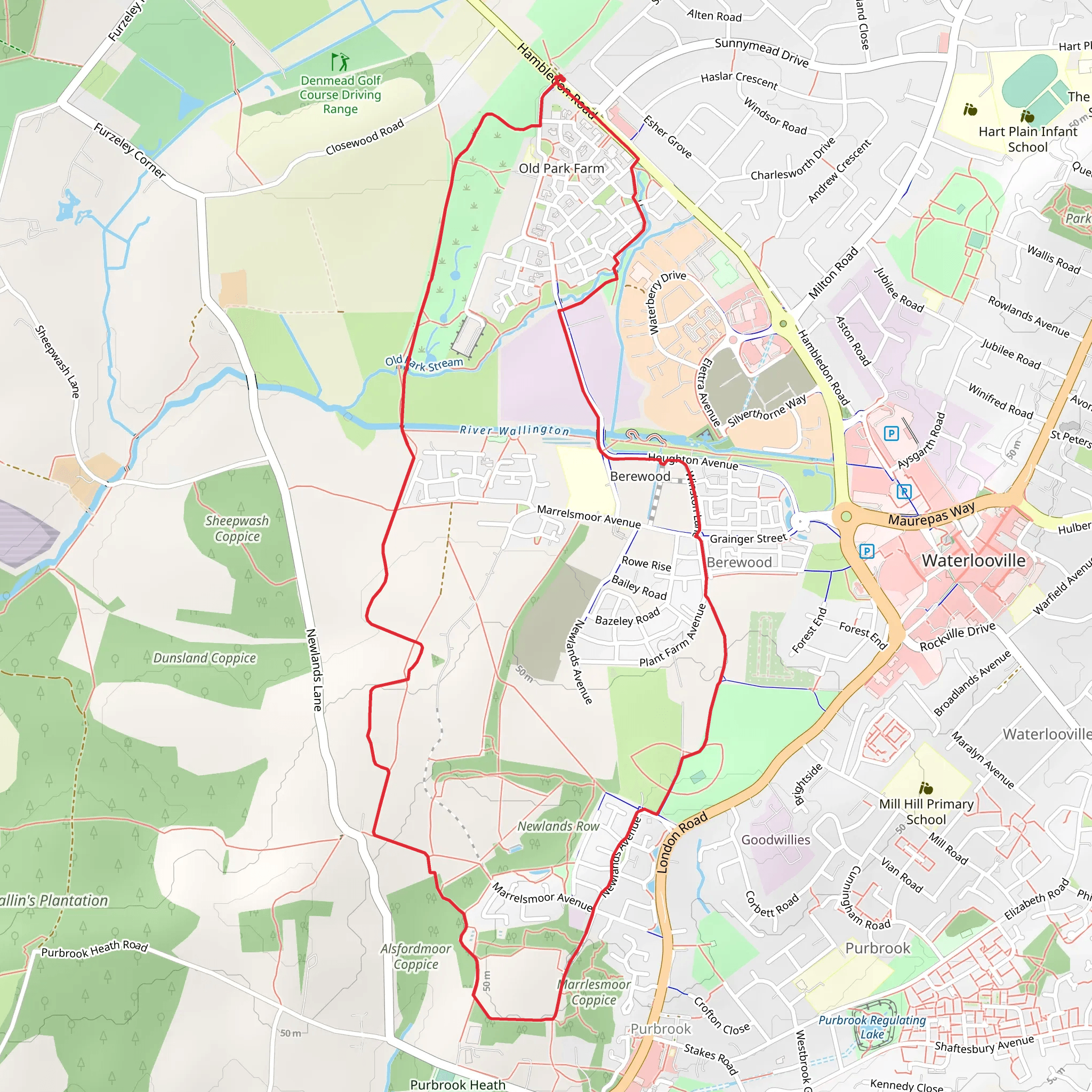 Newlands Country Park mobile static map