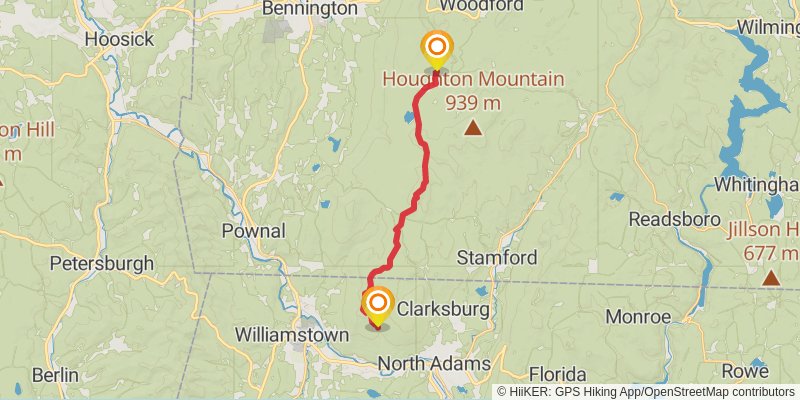 Appalachian Trail stage 157 Map
