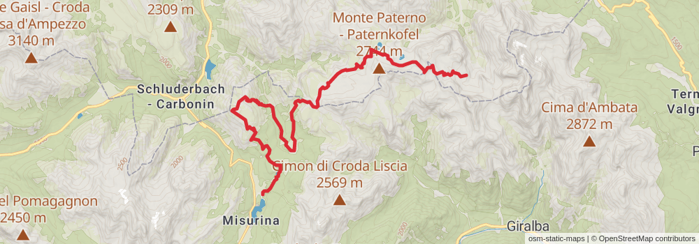 Sentiero Italia - Alps Section stage 34 Map