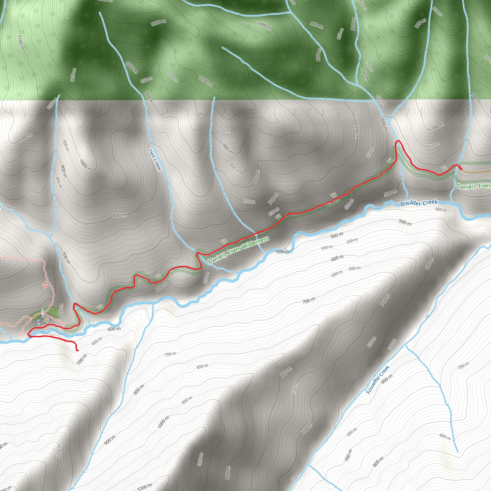 Olympic Hot Springs Trail mobile static map