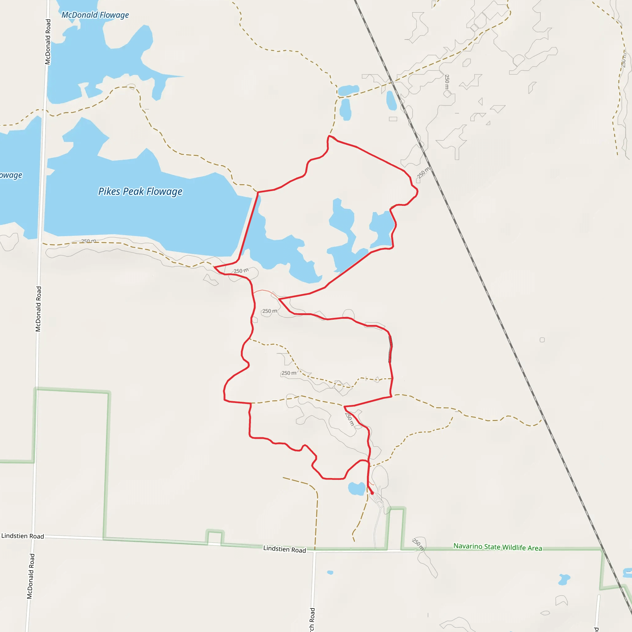 Pikes Peak Flowage mobile static map