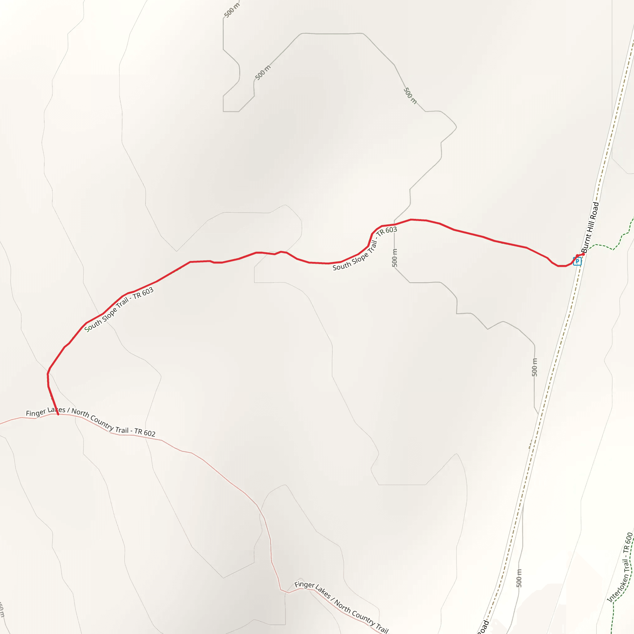 South Slope Trail mobile static map