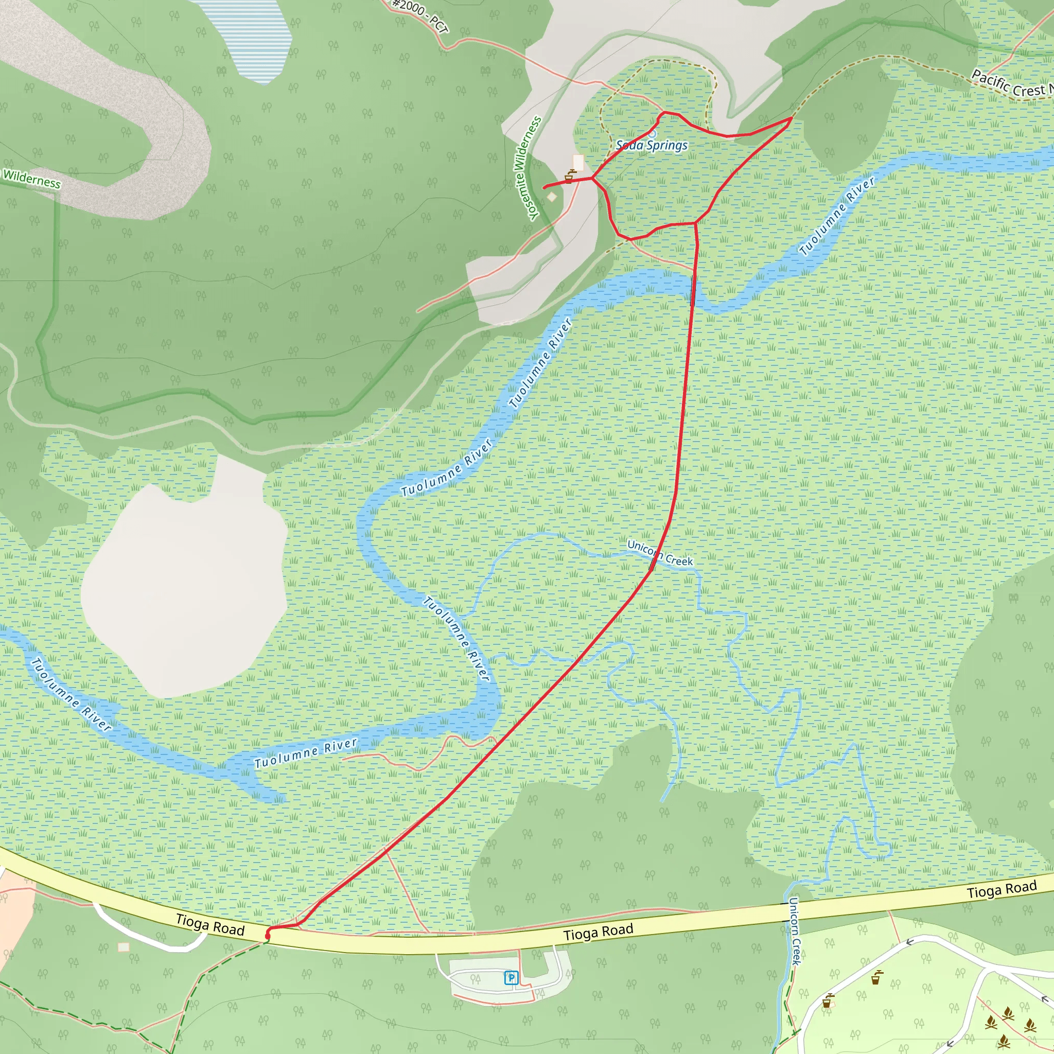 Soda Spring Acesss mobile static map