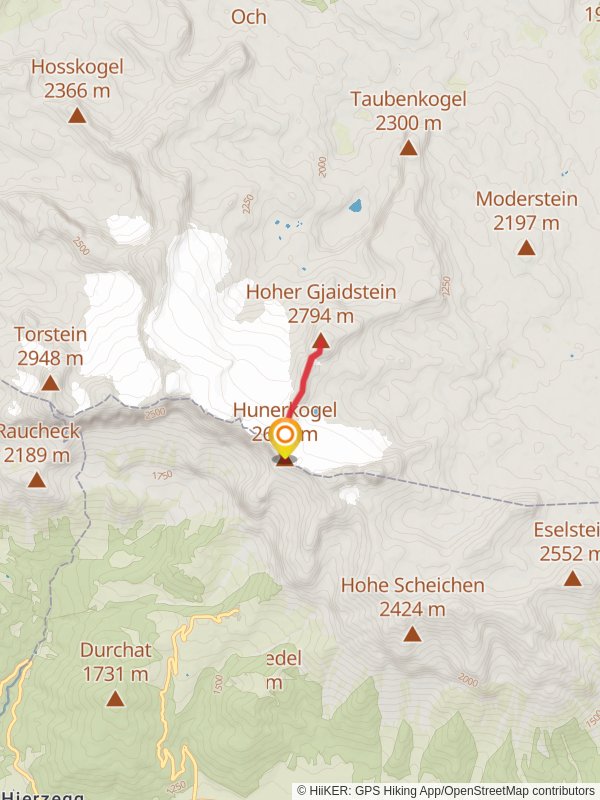 Hoher Gjaidstein mobile static map