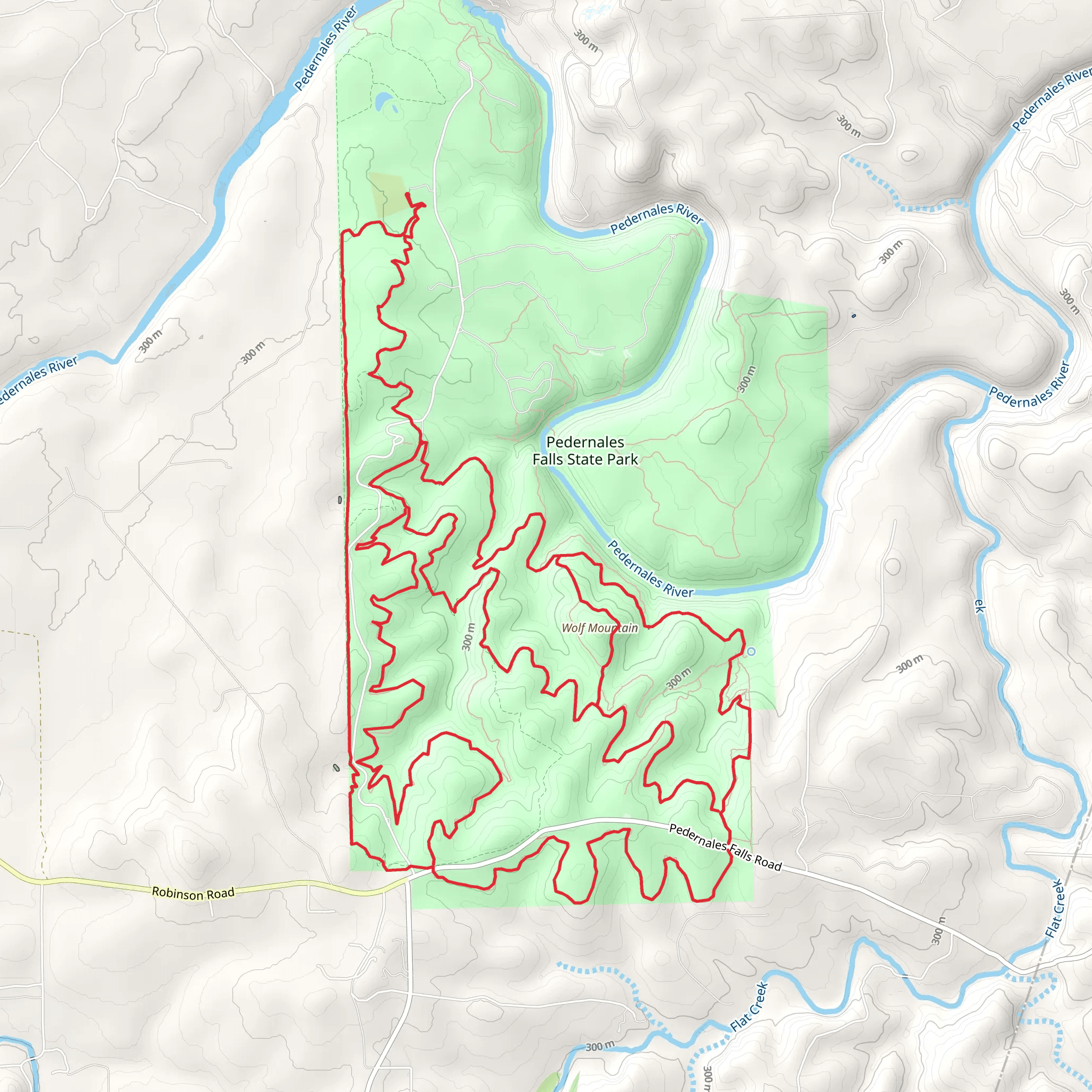 Pedernales State Park Loop mobile static map