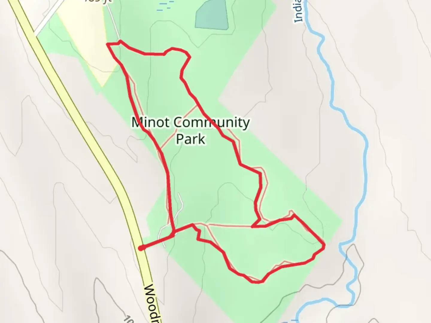 An image depicting the trail Hodge Hill - Minot Community Trail and its surrounding area.