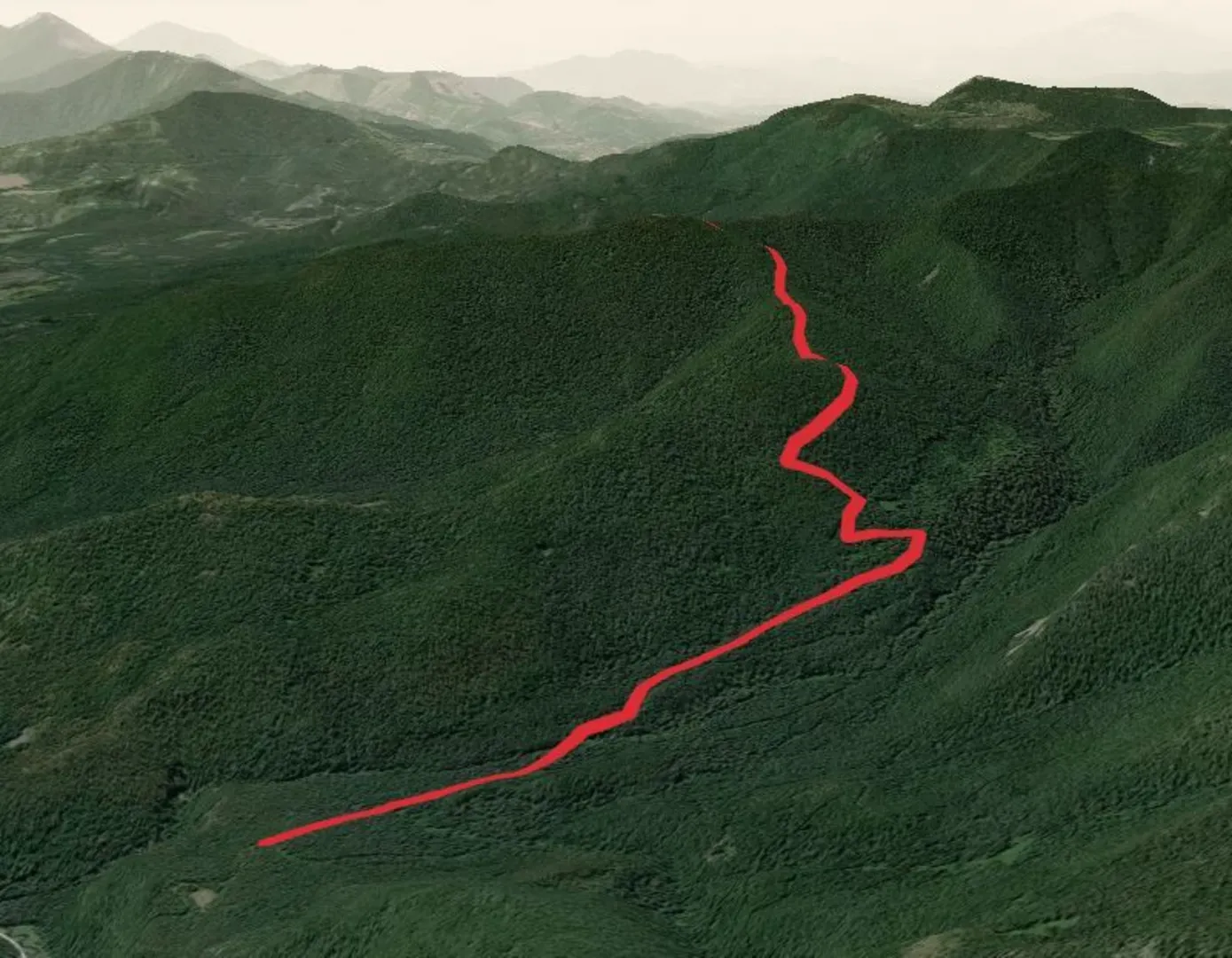 An image depicting the trail Orwig Hump Trail and its surrounding area.