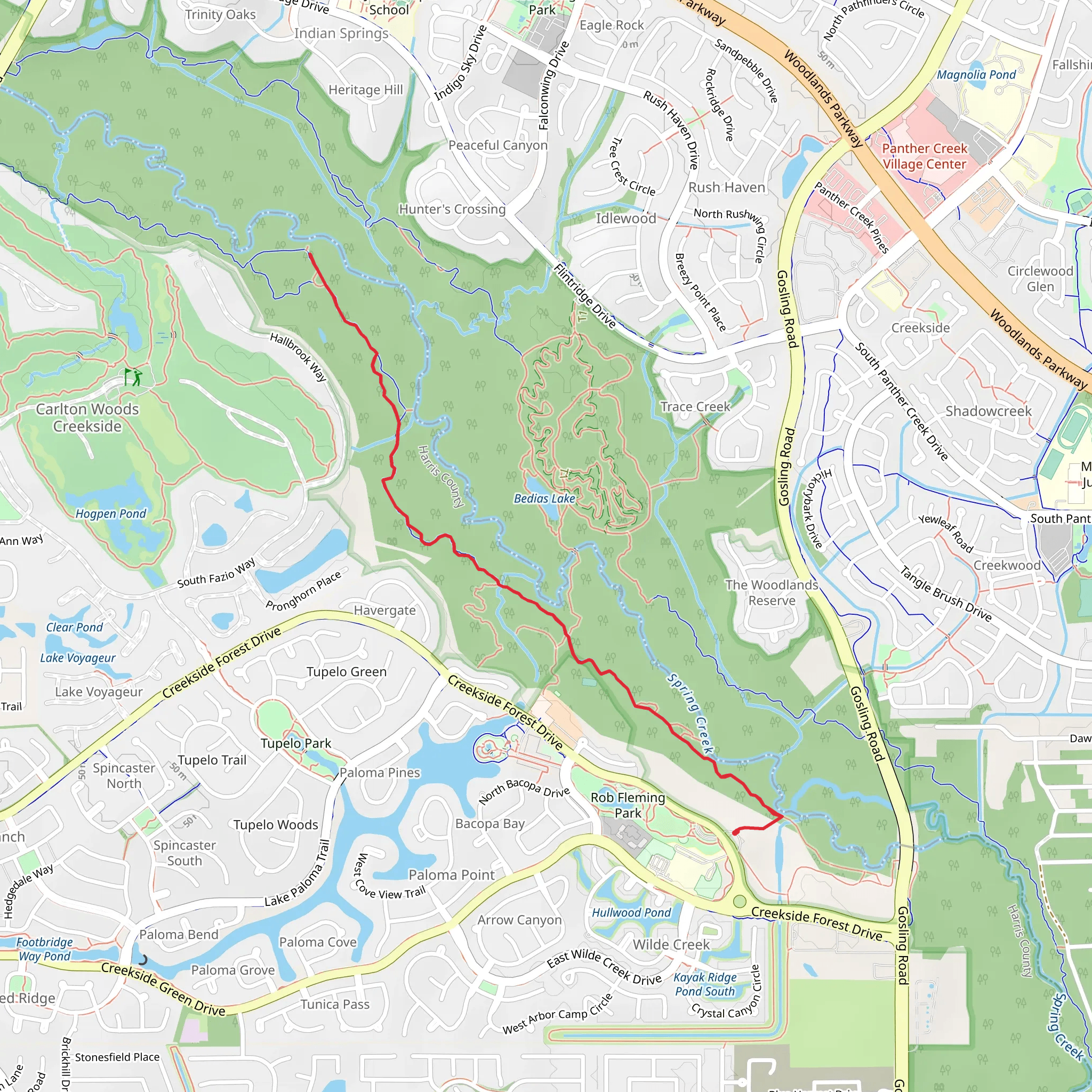 Spring Creek Nature Trail mobile static map
