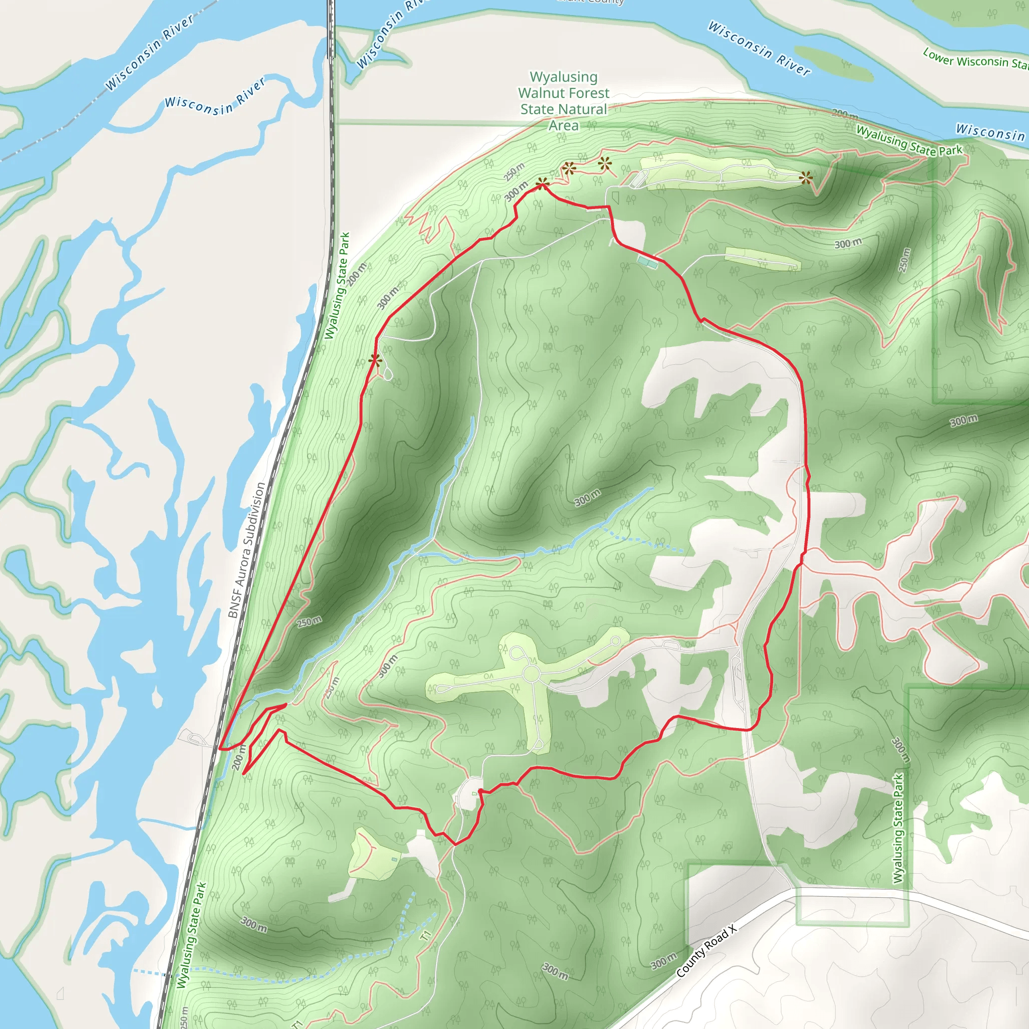 Walnut Springs Trail Loop mobile static map