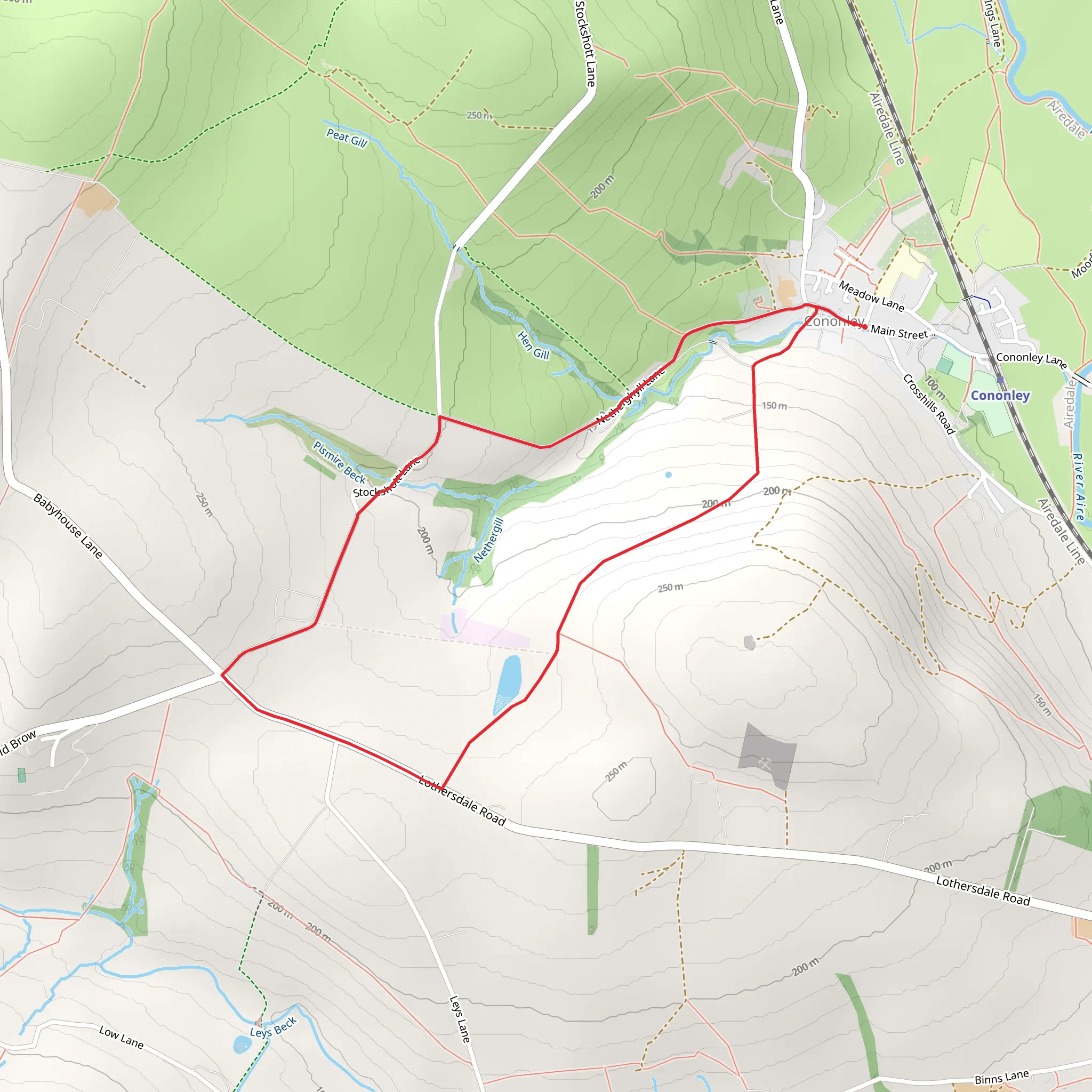 Cononley Walk mobile static map