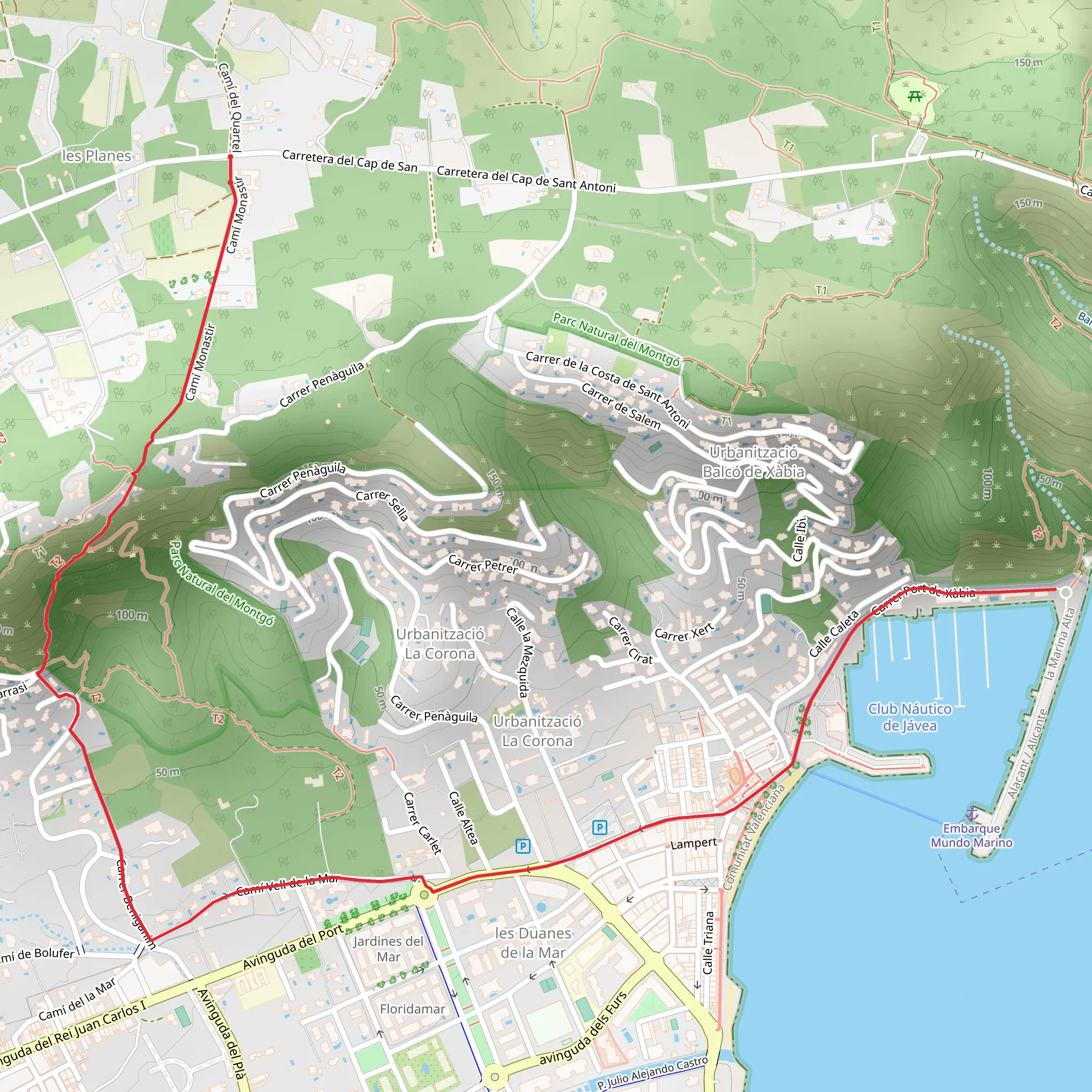 Port of Xàbia - Montgó PR CV 355 mobile static map