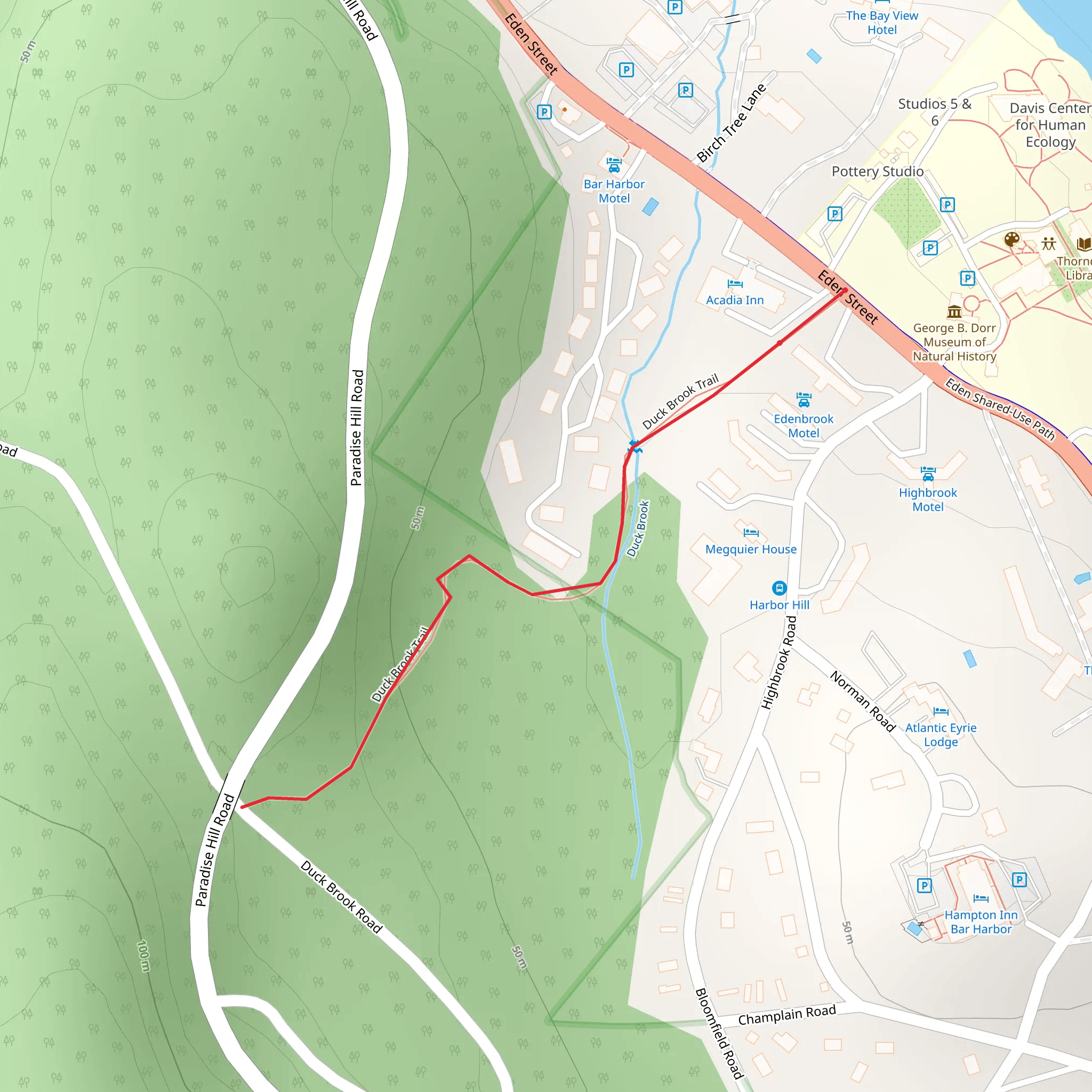 Duck Brook Connector Trail mobile static map