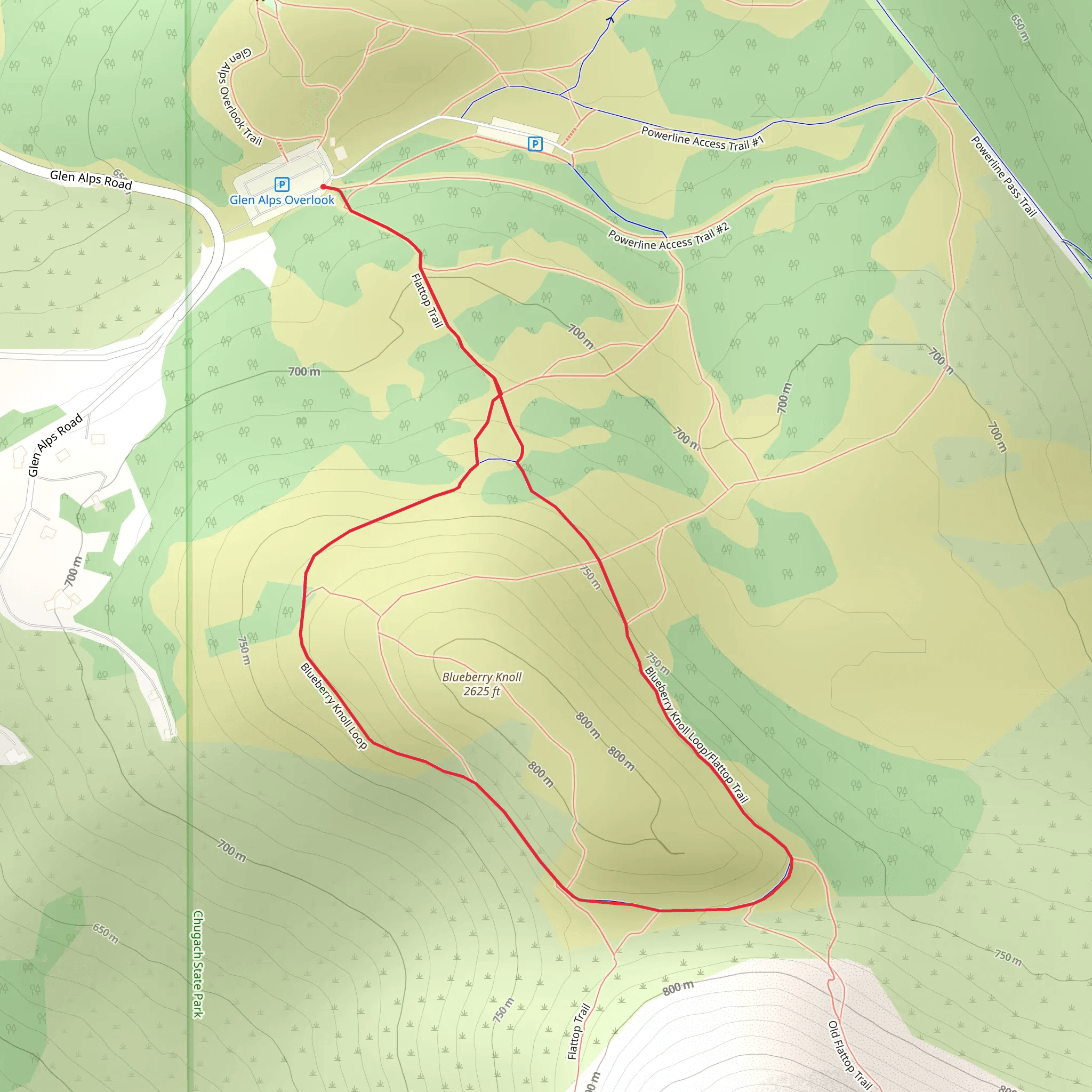 Blueberry Knoll Loop mobile static map