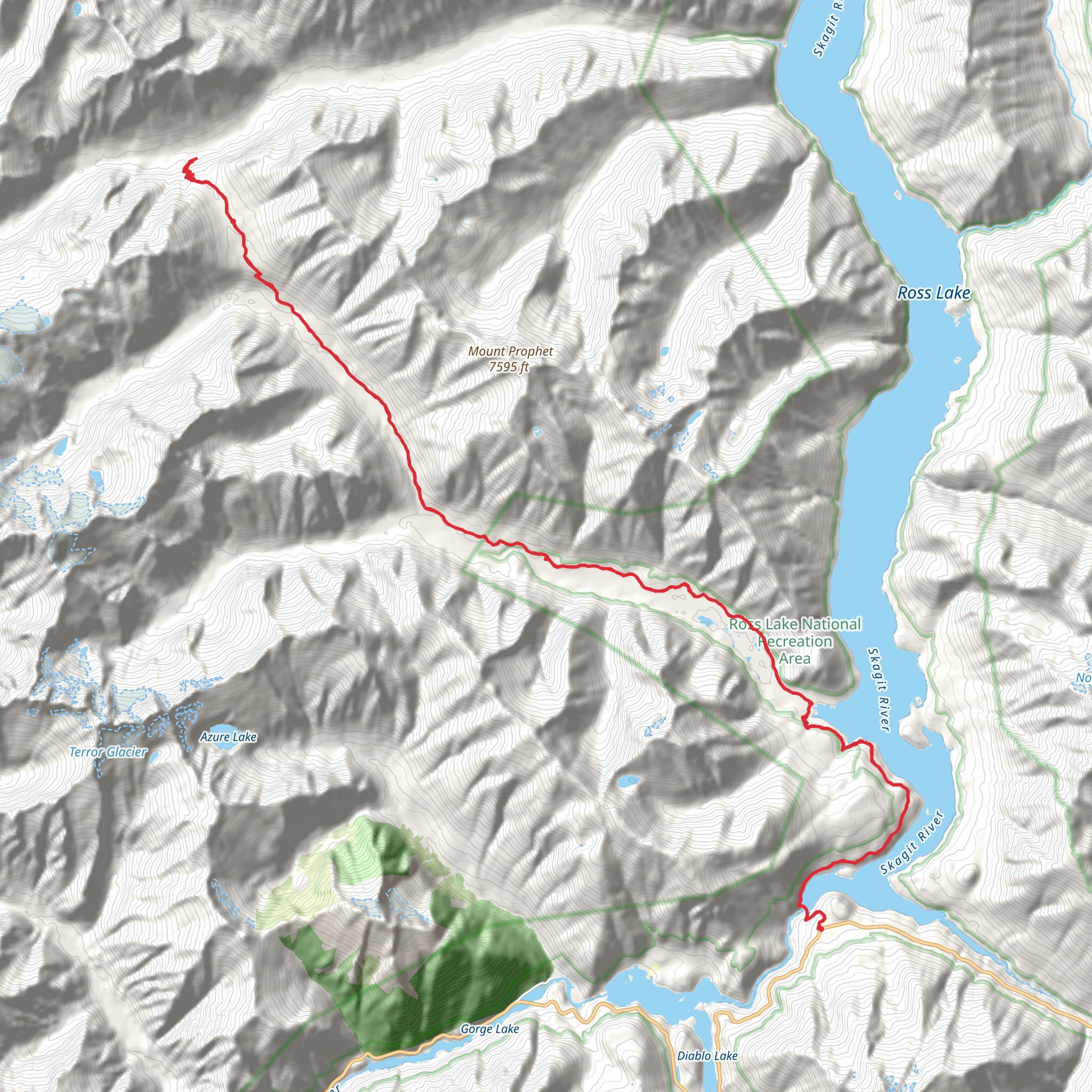 Big Beaver Trail to Beaver Pass mobile static map