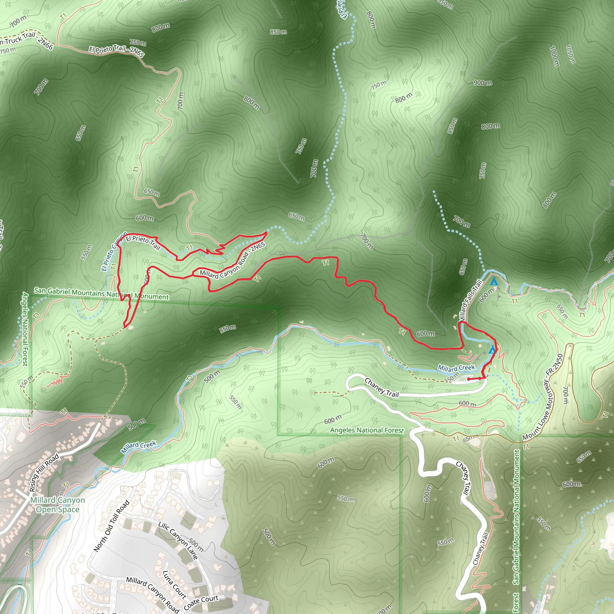 El Prieto Loop Trail mobile static map