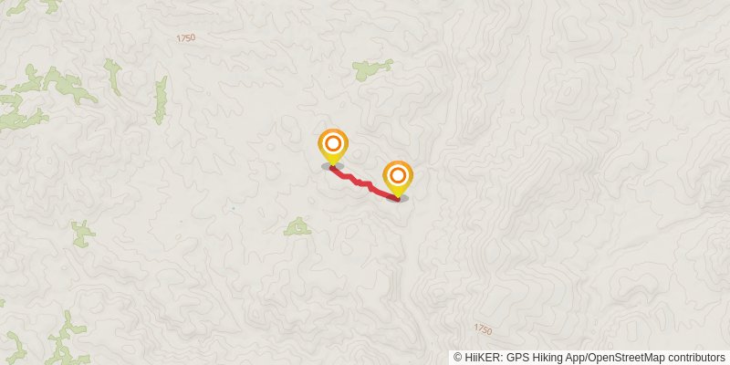 Hu Bar Trail via Bearpen Creek stage 3 Map