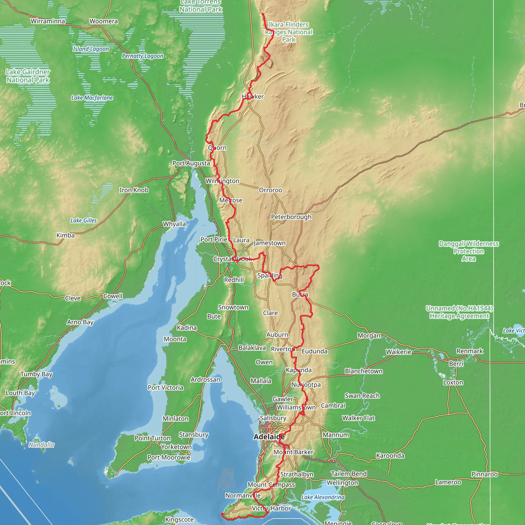 Heysen Trail mobile static map