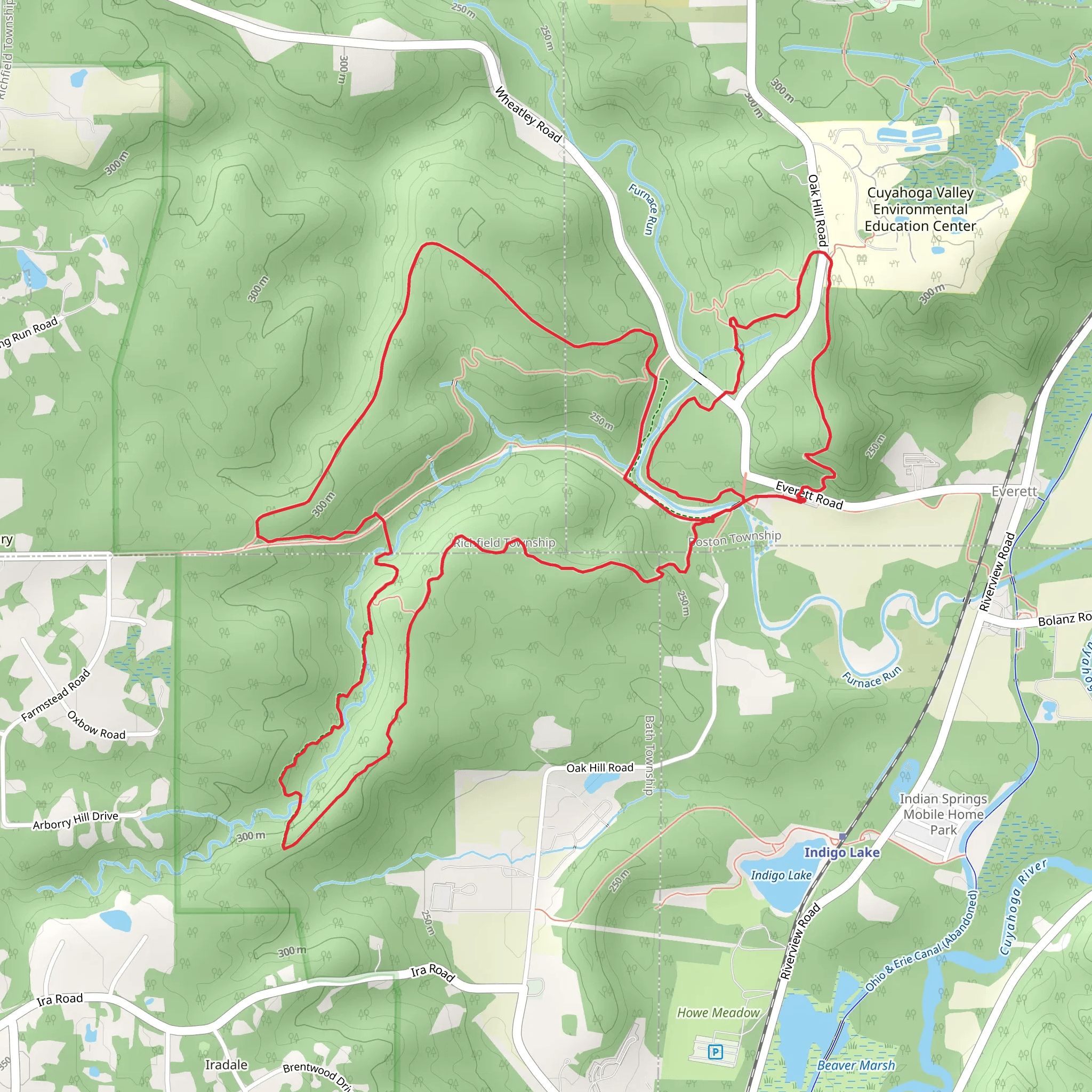 Furnace Run Trail and Perkins Trail Loop mobile static map