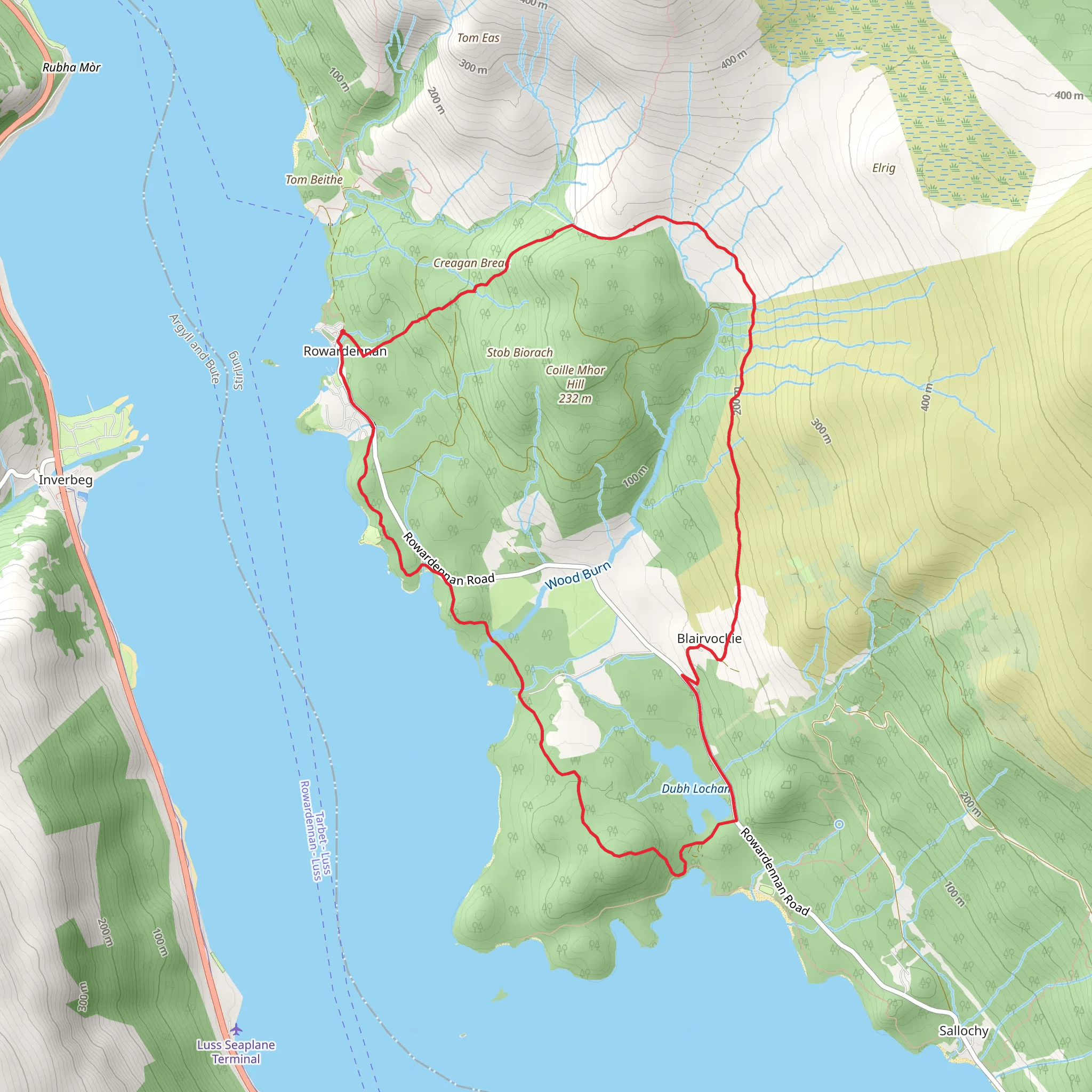 South Ridge and Ptarmigan Loop mobile static map