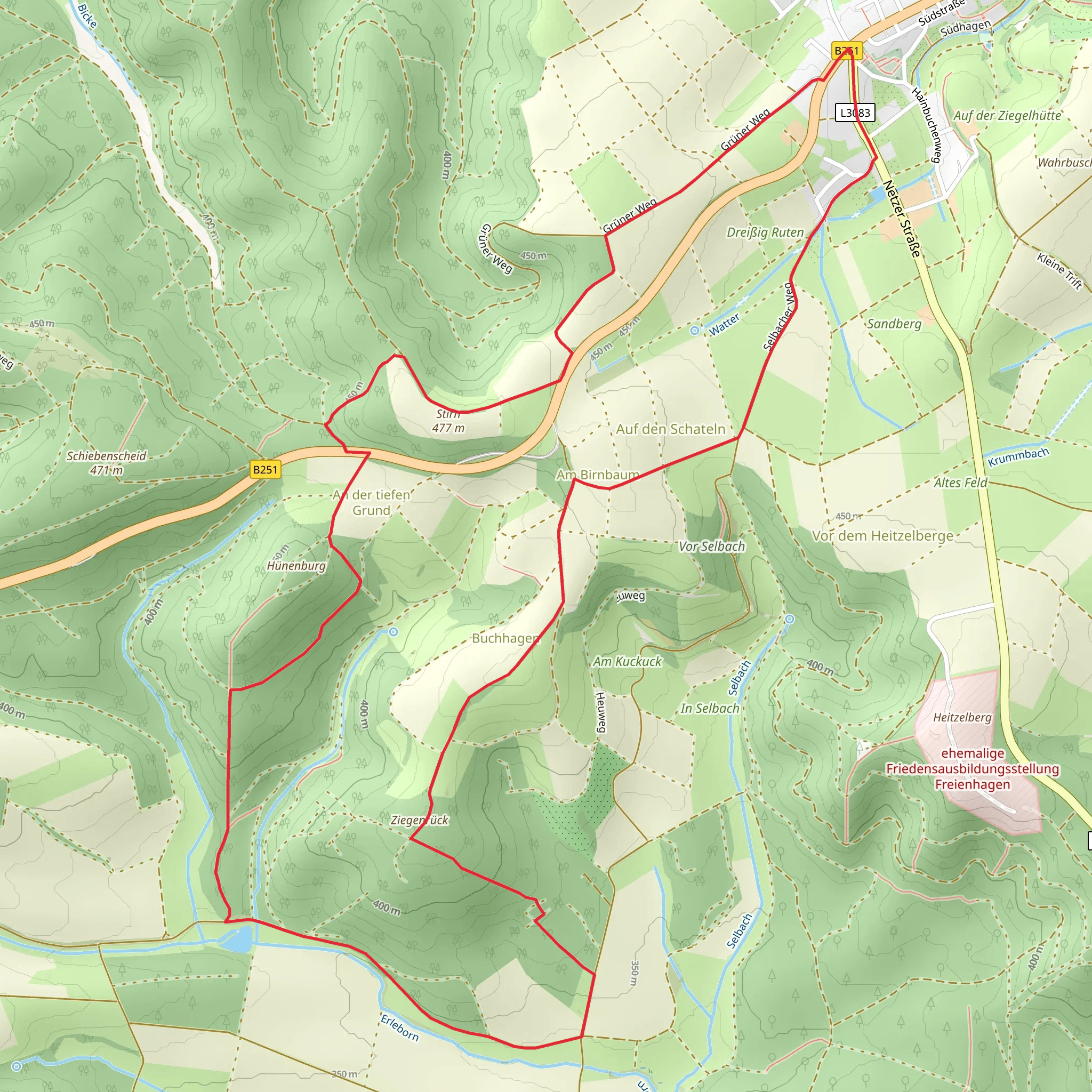Ziegenrueck via Freienhagen mobile static map