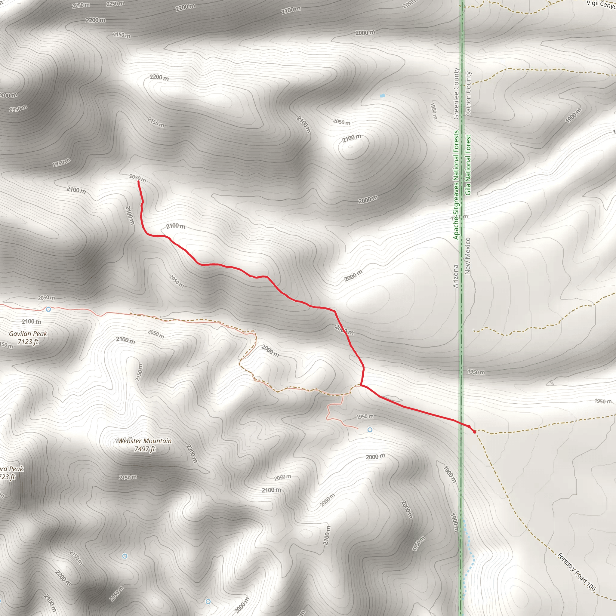 Buchanan Tank Trail mobile static map