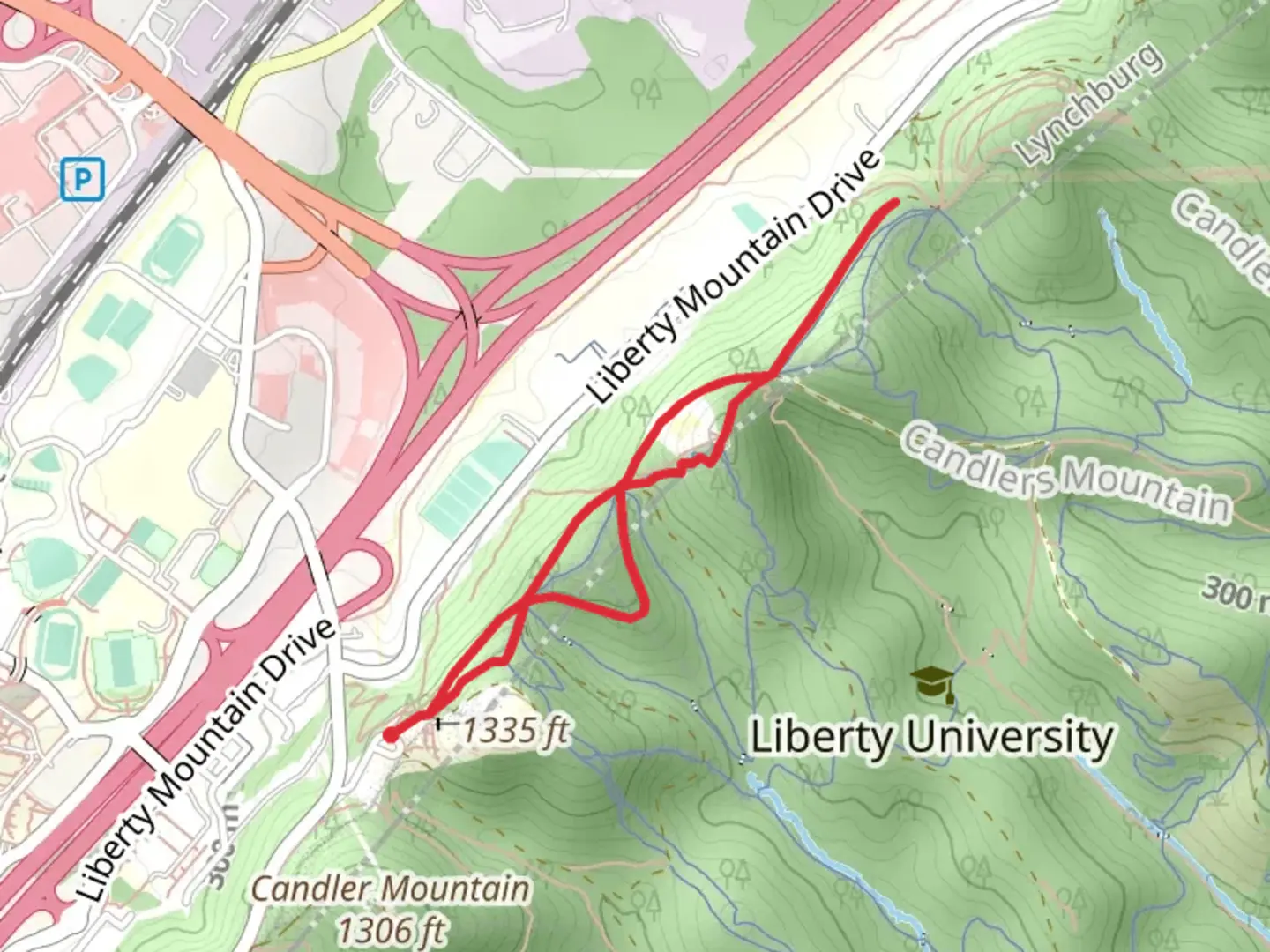 An image depicting the trail Monogram Road and Peak to Peak Loop and its surrounding area.