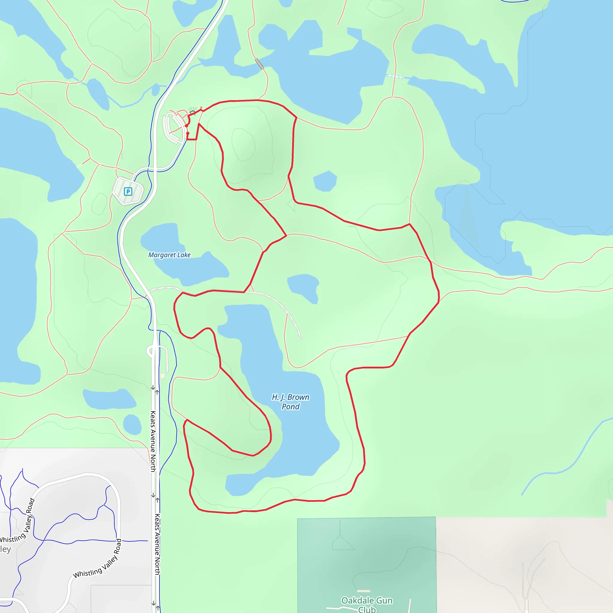 Lake Elmo and Brown's Pond Loop Trail mobile static map