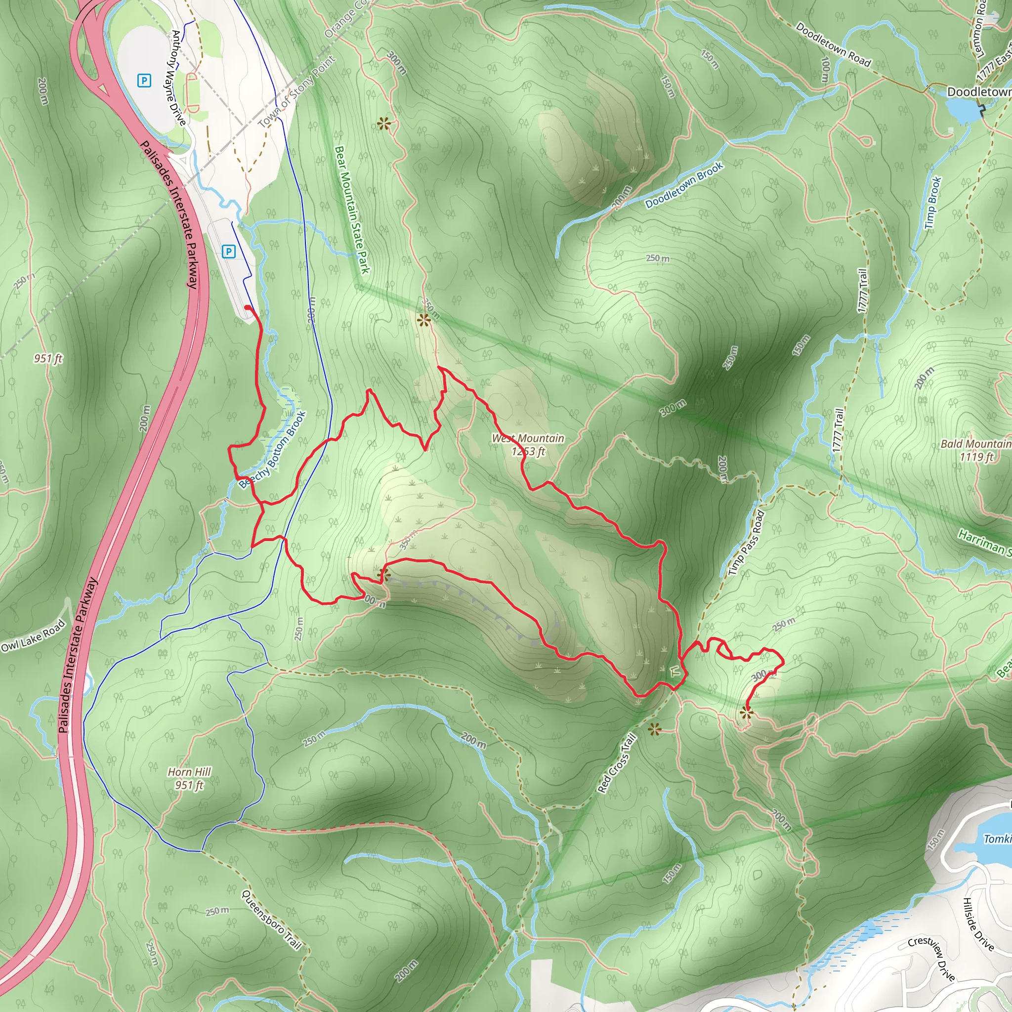 West Mountain via Horn Hill Loop mobile static map