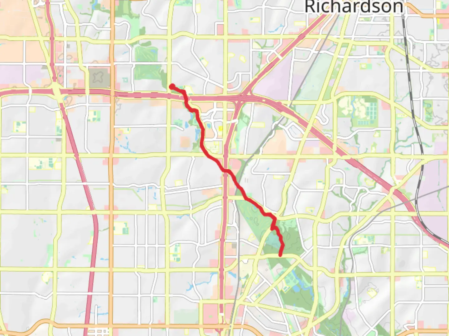 An image depicting the trail White Rock Creek Trail and its surrounding area.