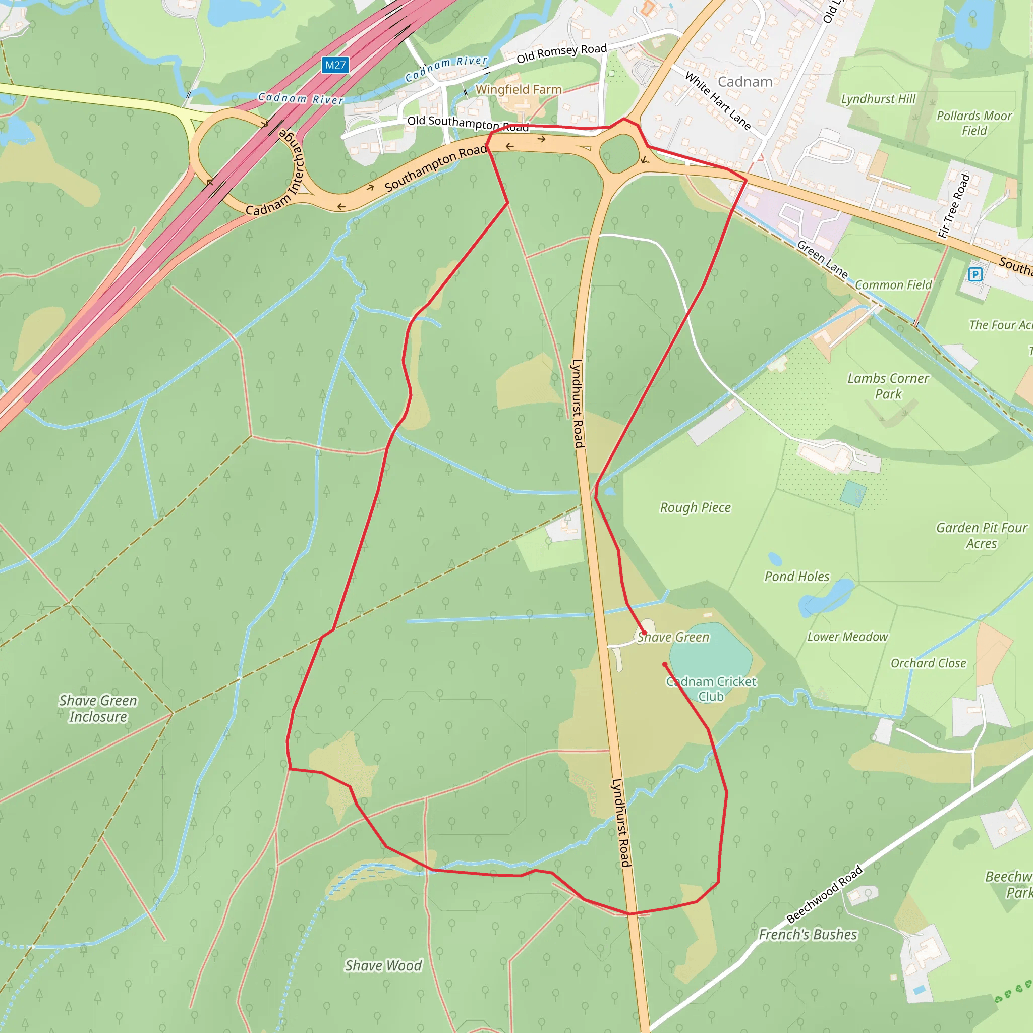 Rockram Wood and Shave Hat Loop mobile static map