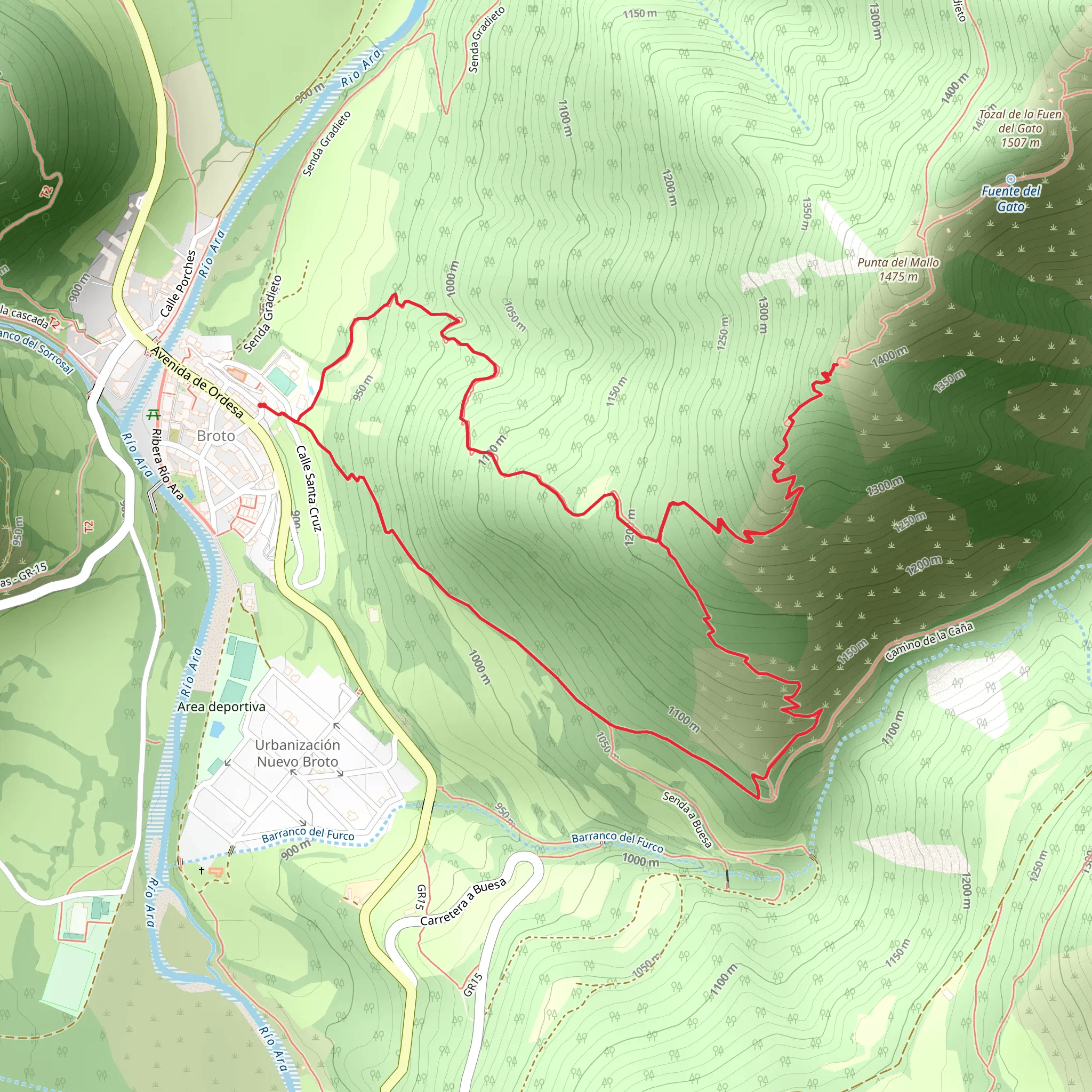 Broto- Hermitage of Murillo PR HU 128 mobile static map