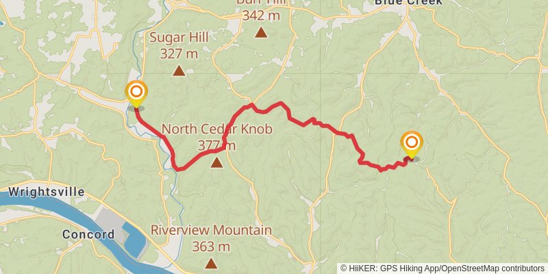 North Country Trail - Ohio stage 32 Map