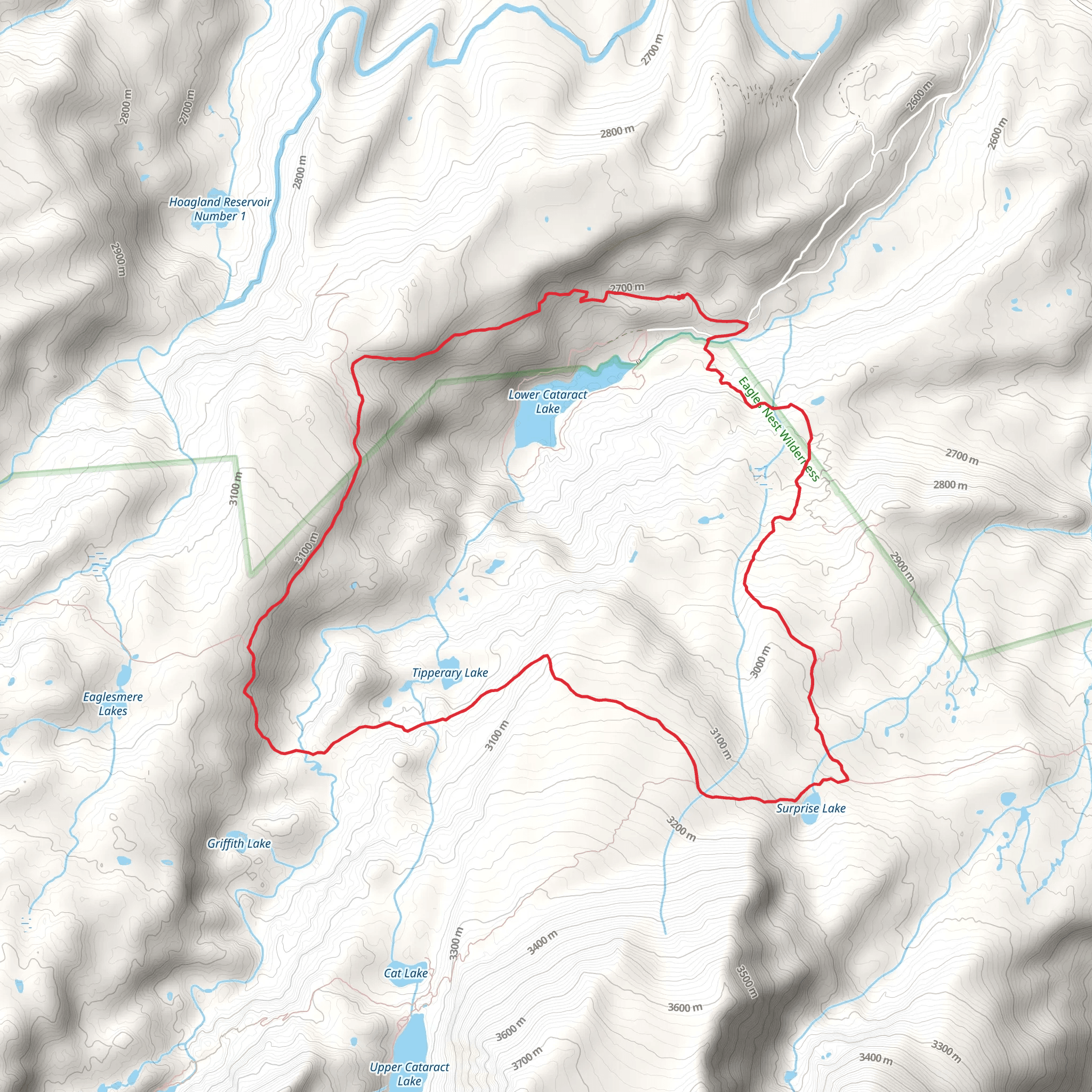 Eaglesmere Trail, Gore Range Trail and Surprise Lake Trail mobile static map
