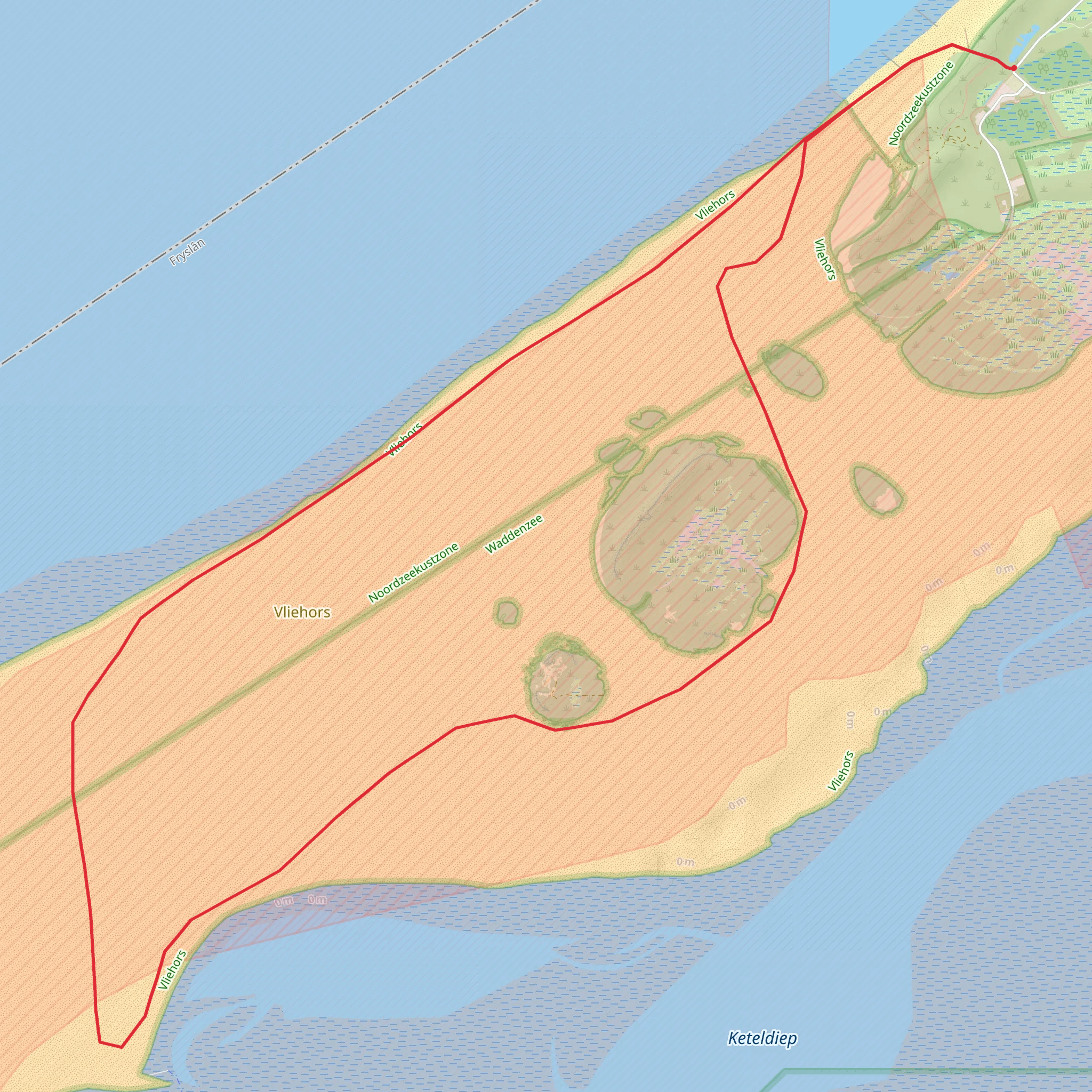 Vliehors Range Loop mobile static map