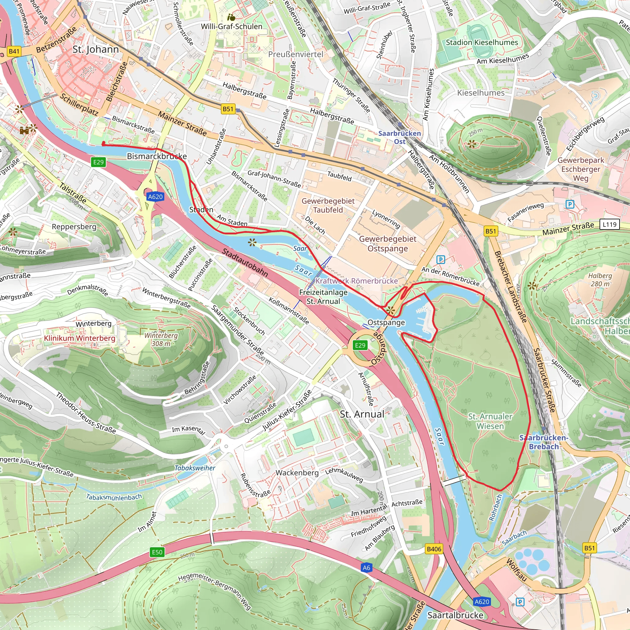 Saar Loop mobile static map