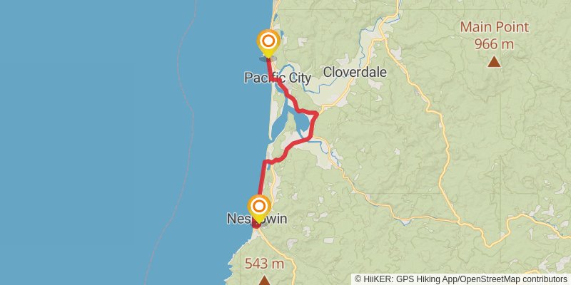 Oregon Coast Trail stage 10 Map