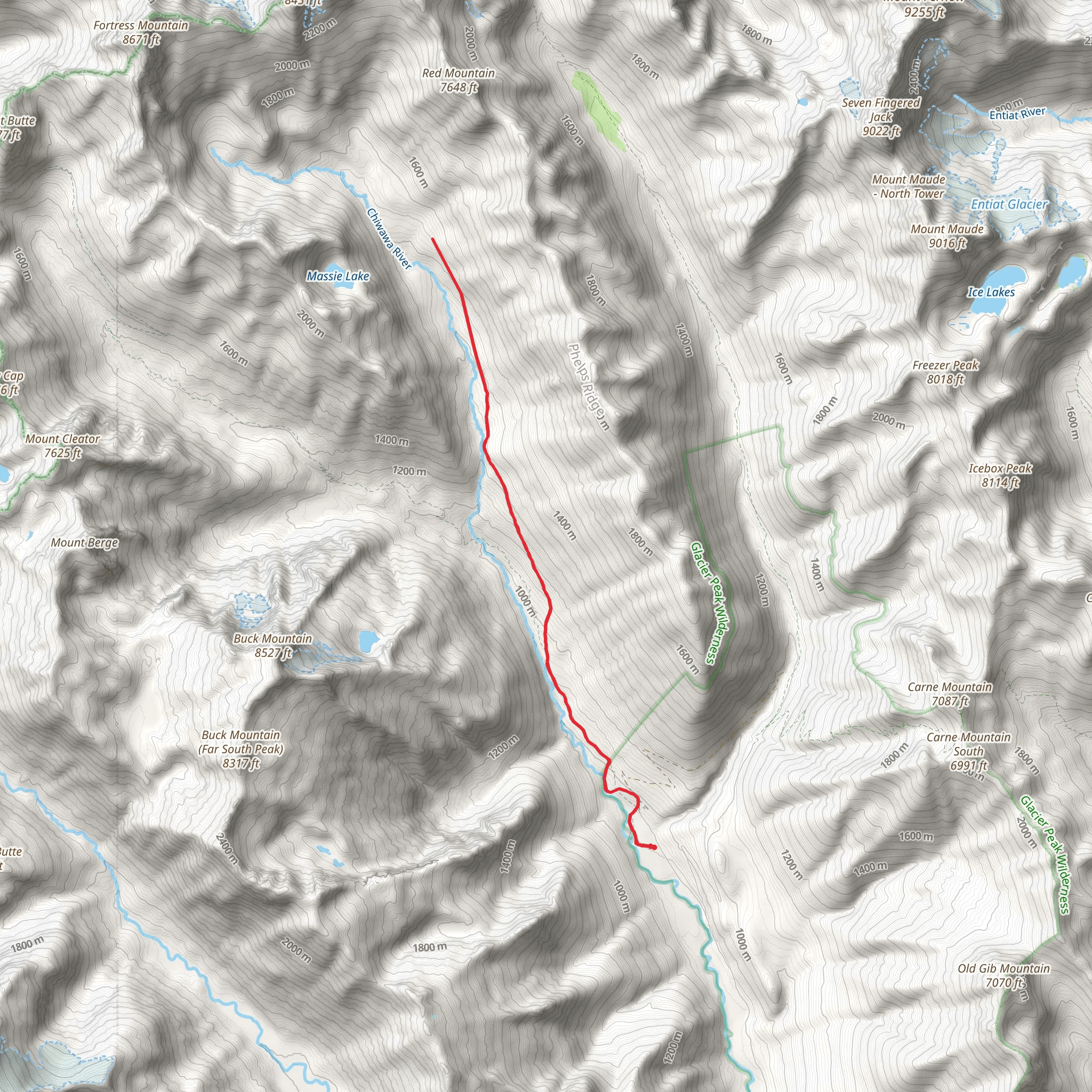 Chiwawa River Trail mobile static map