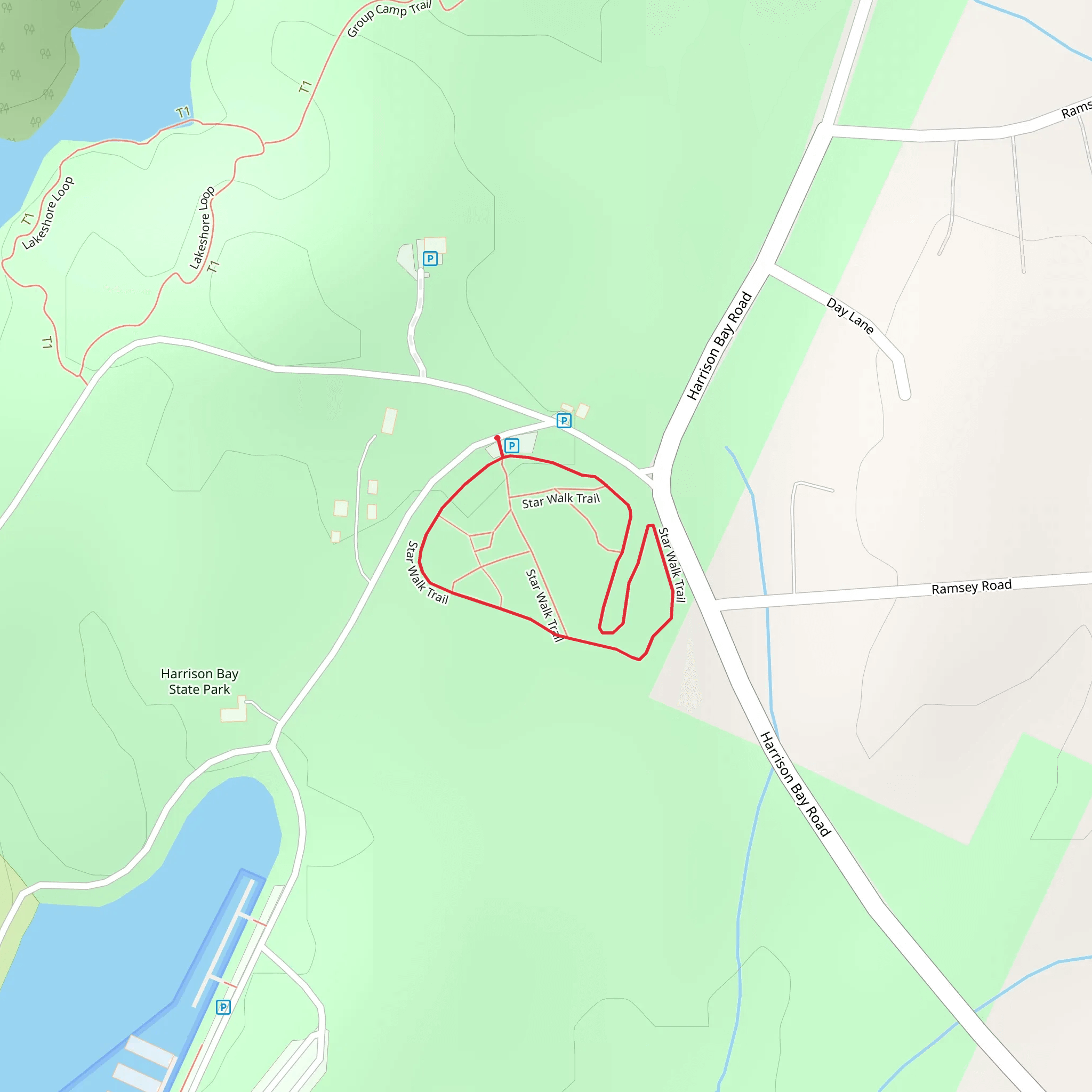 Star Walk Loop Trail mobile static map