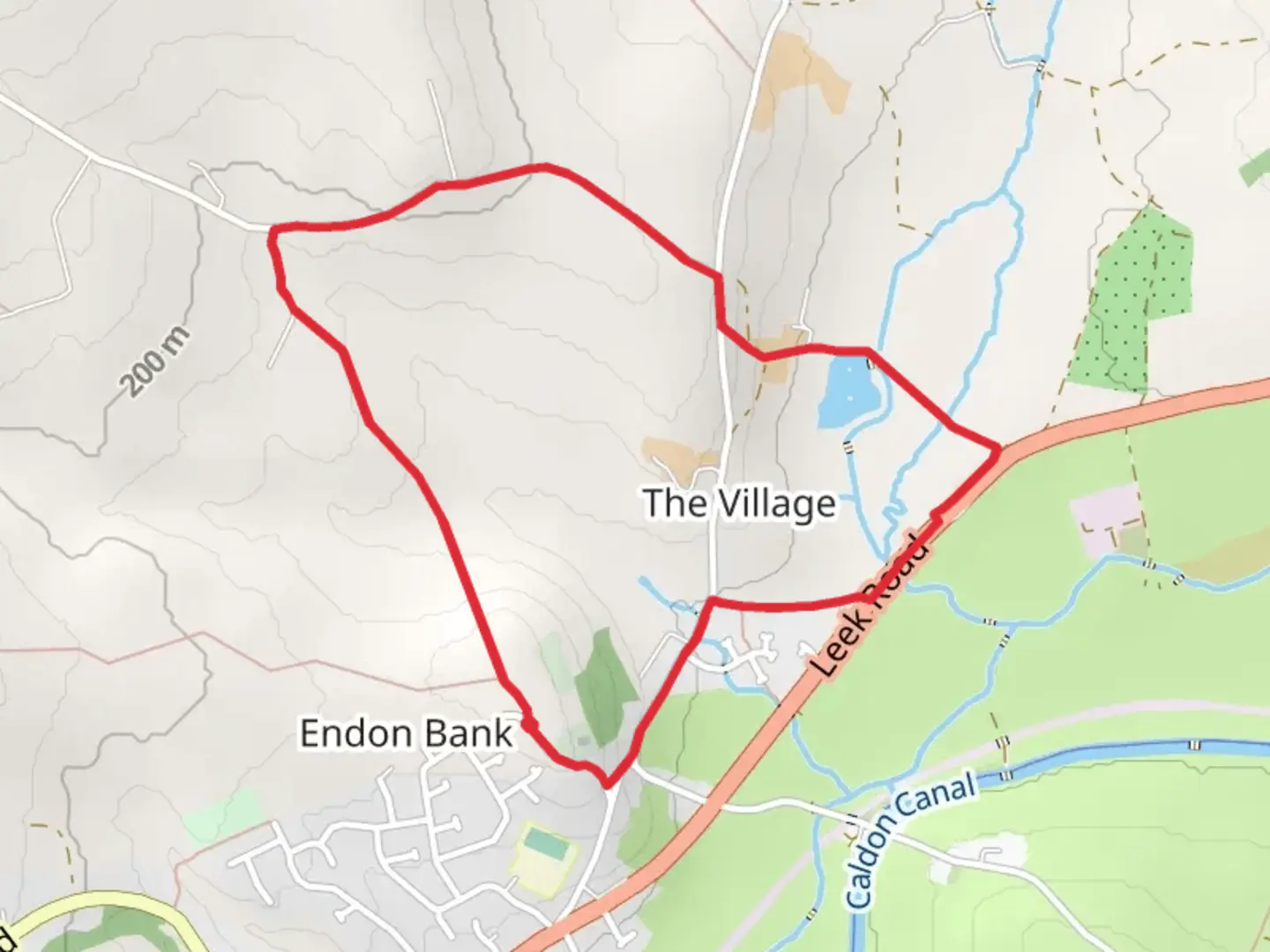 An image depicting the trail Endon Bank CIrcular Walk and its surrounding area.