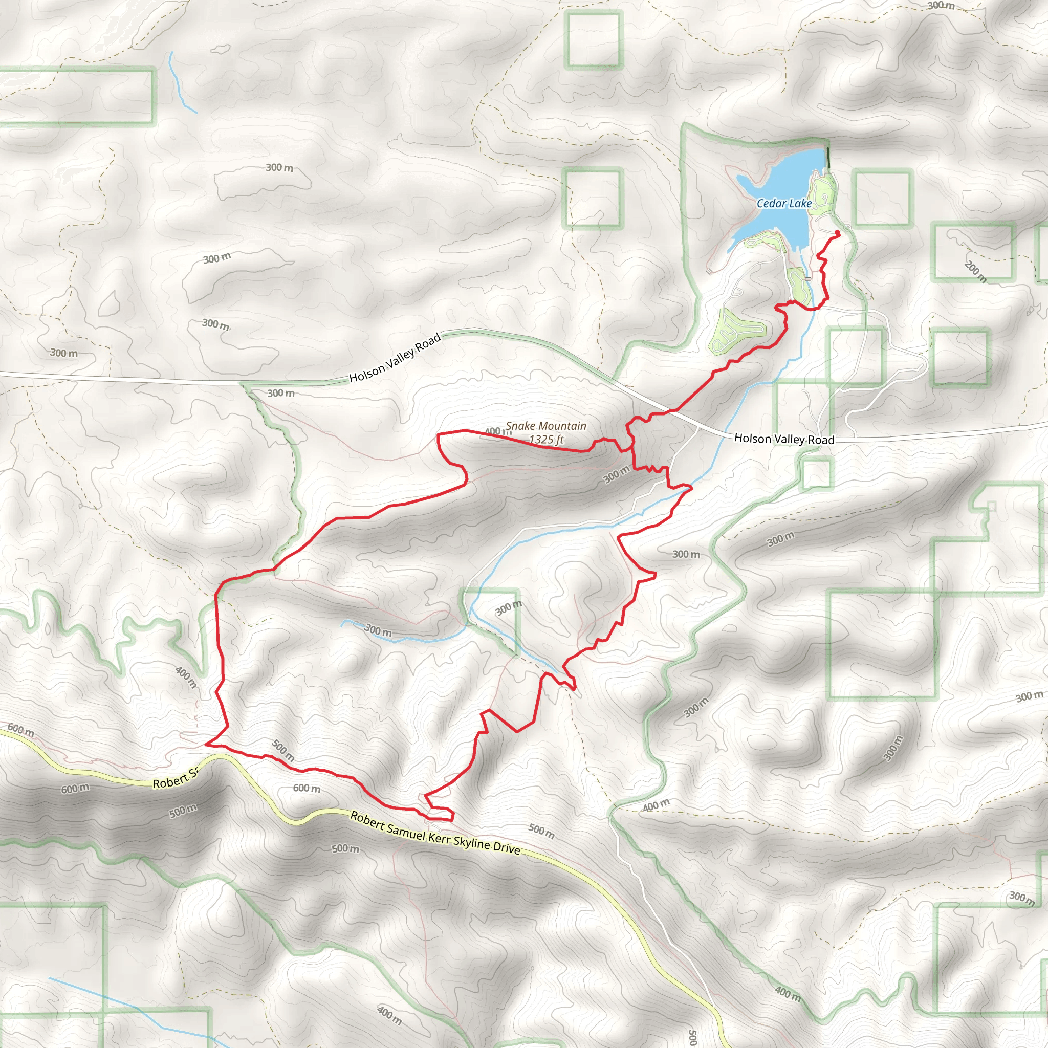 Snake Mountain and Horsethief Springs Loop Trail mobile static map