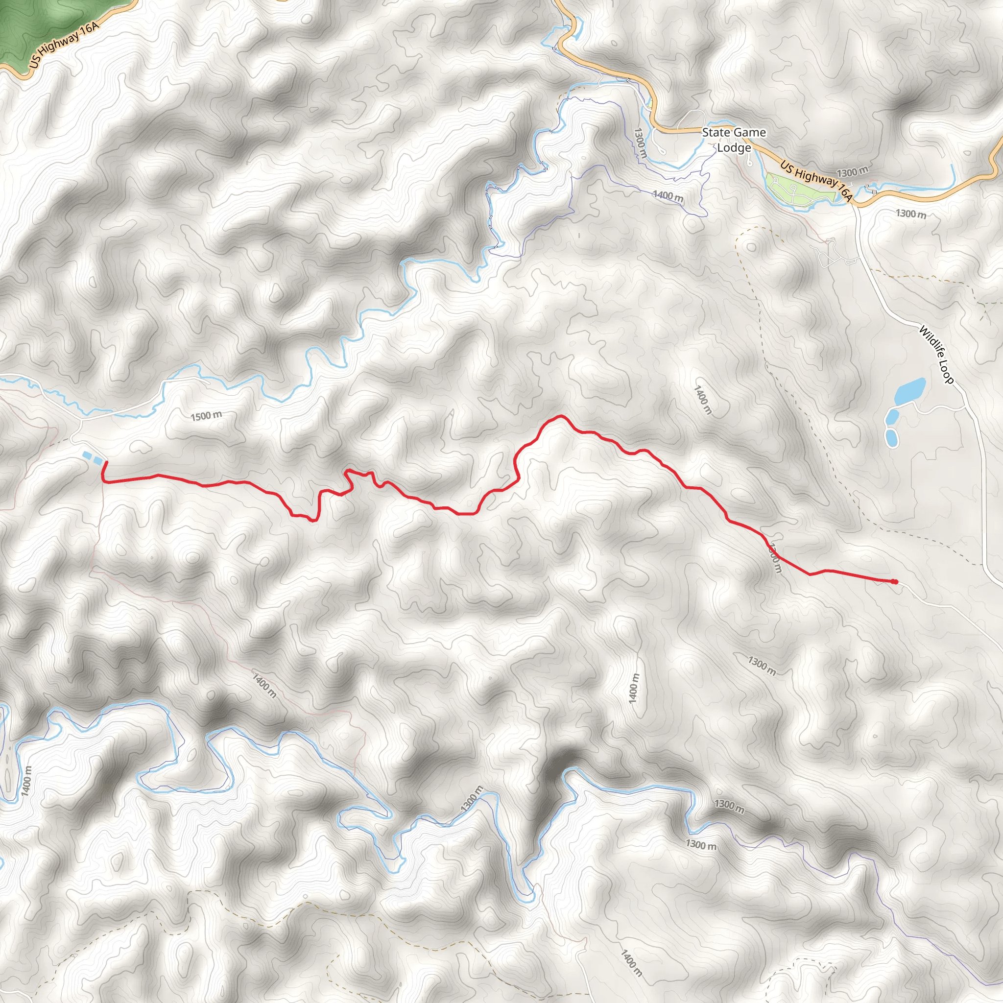 Barnes Canyon Trail mobile static map