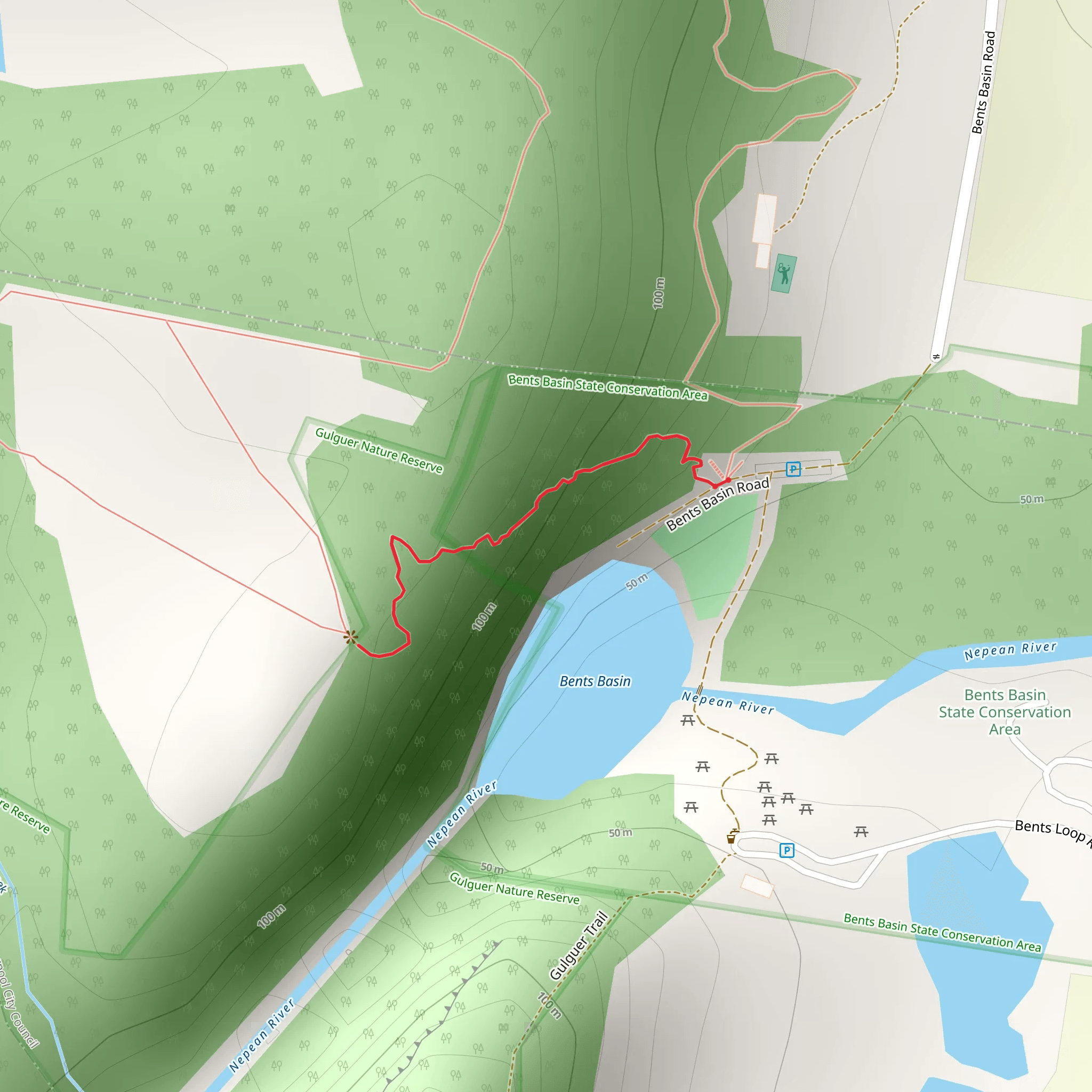 Caleys Lookout Track mobile static map