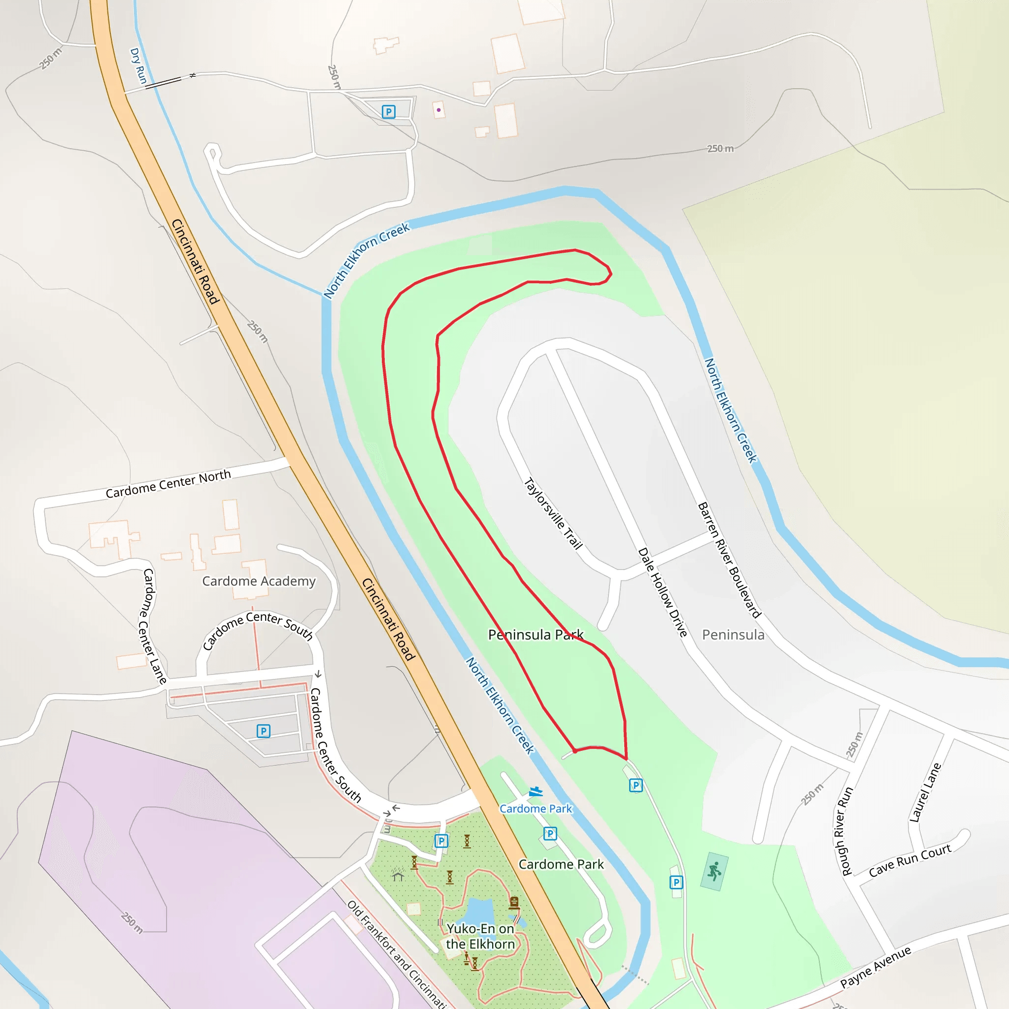 Peninsula Park Loop mobile static map