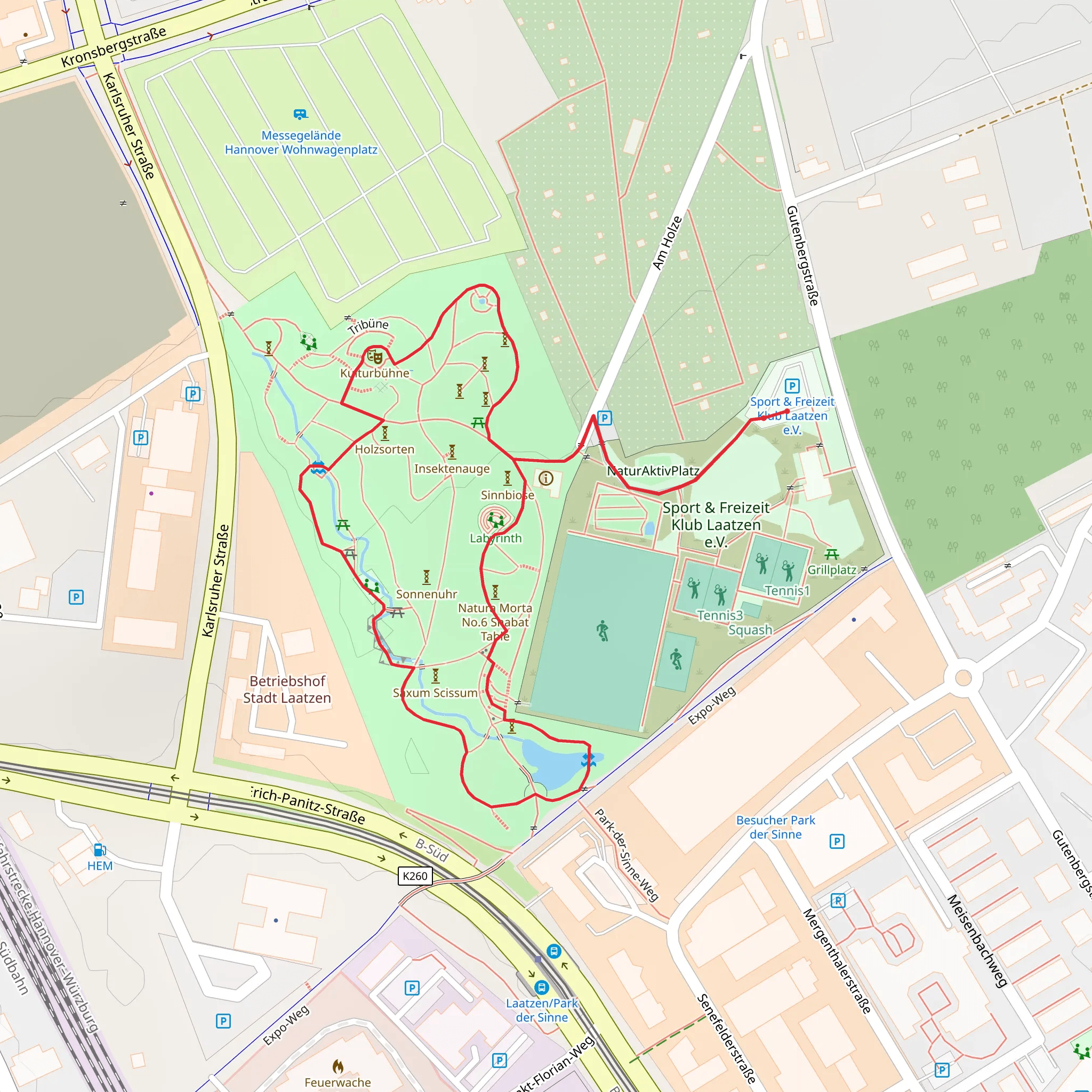 Kulturbuehne in Park of the senses mobile static map