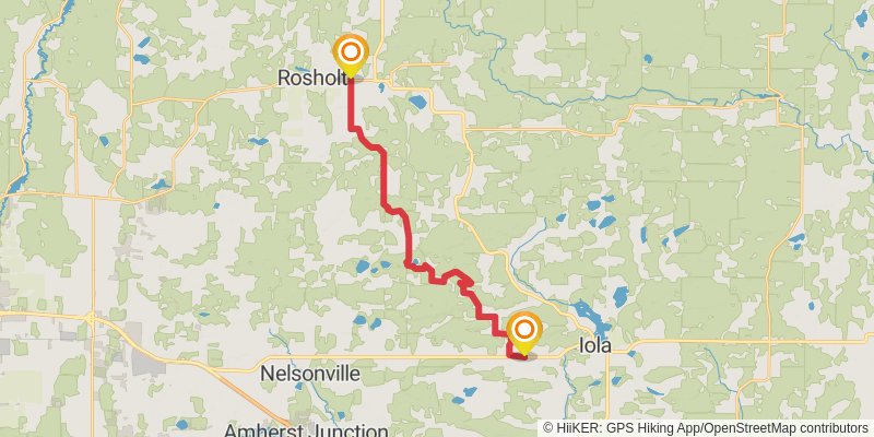 Ice Age National Scenic Trail stage 38 Map