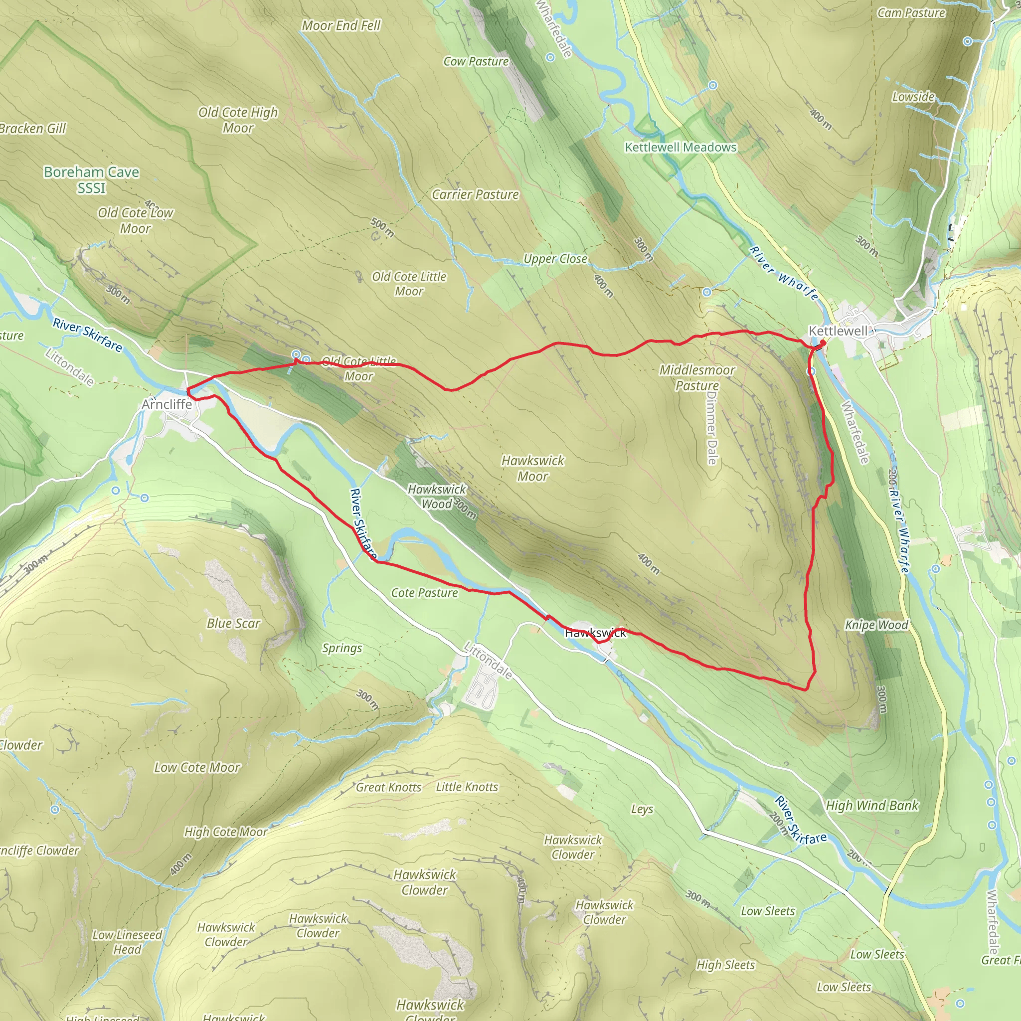 Arncliffe from Kettlewell mobile static map