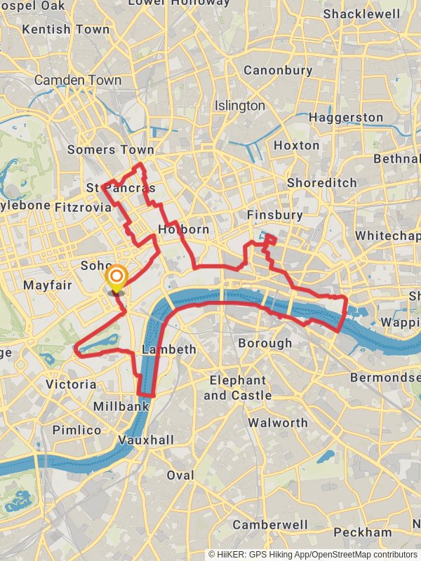 Map of Jubilee Walkway, London